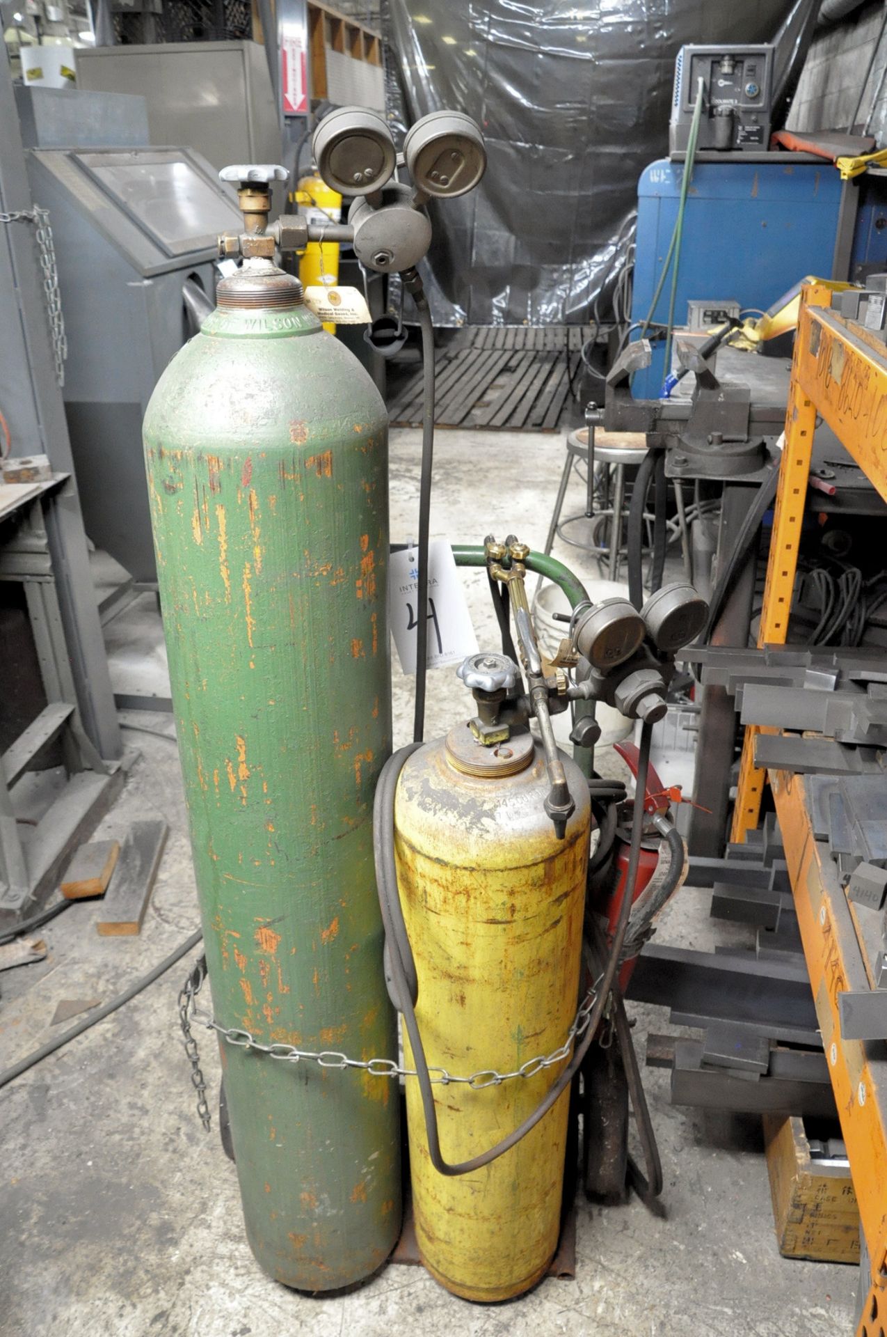 Oxygen/Acetylene Torch with Hose, Gauges and Cart, (Tanks Not Included)