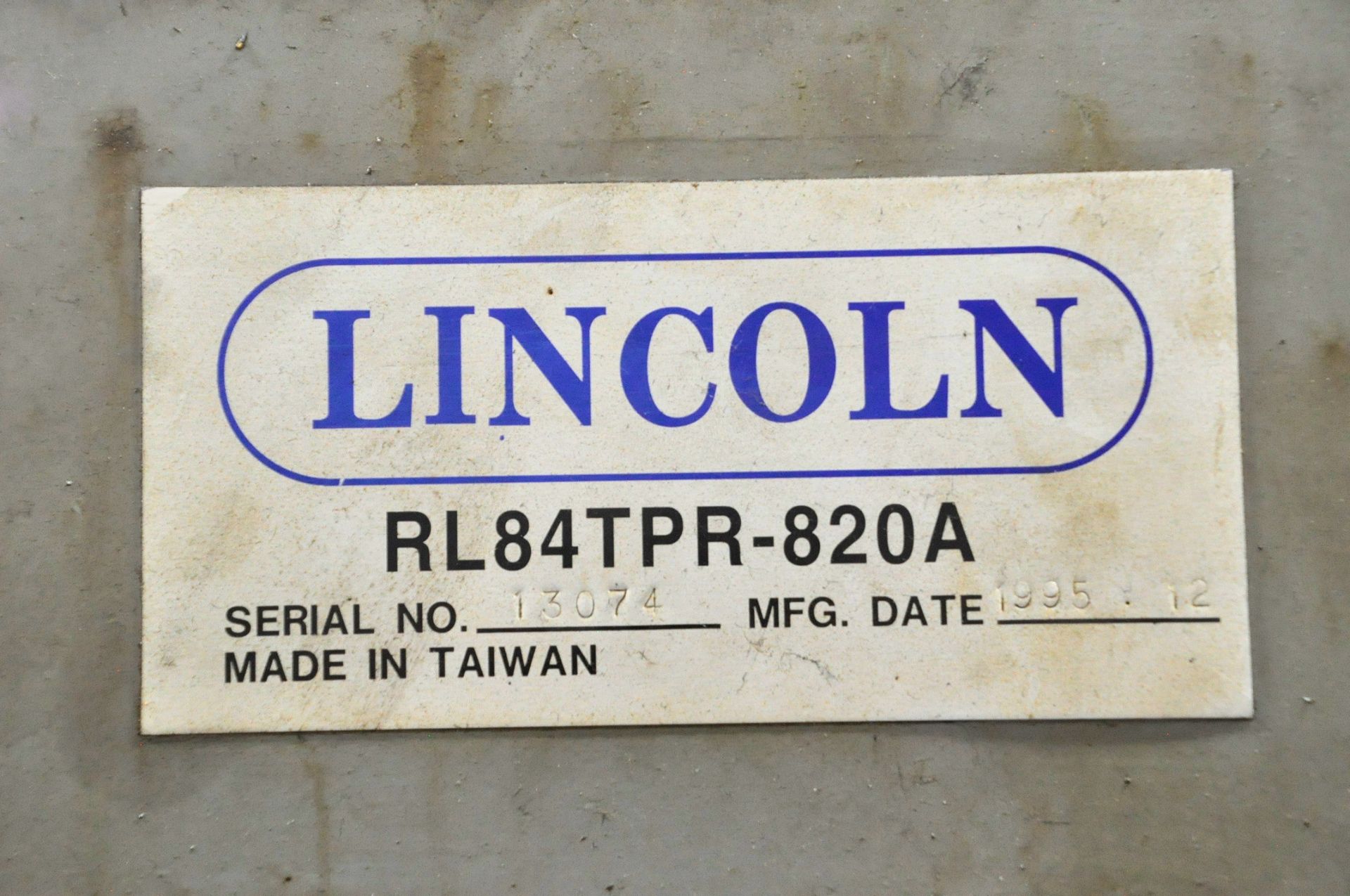 Lincoln RL84TPR-820A 8" x 3' Radial Arm Drill, S/N 13074, 1995 - Image 7 of 7