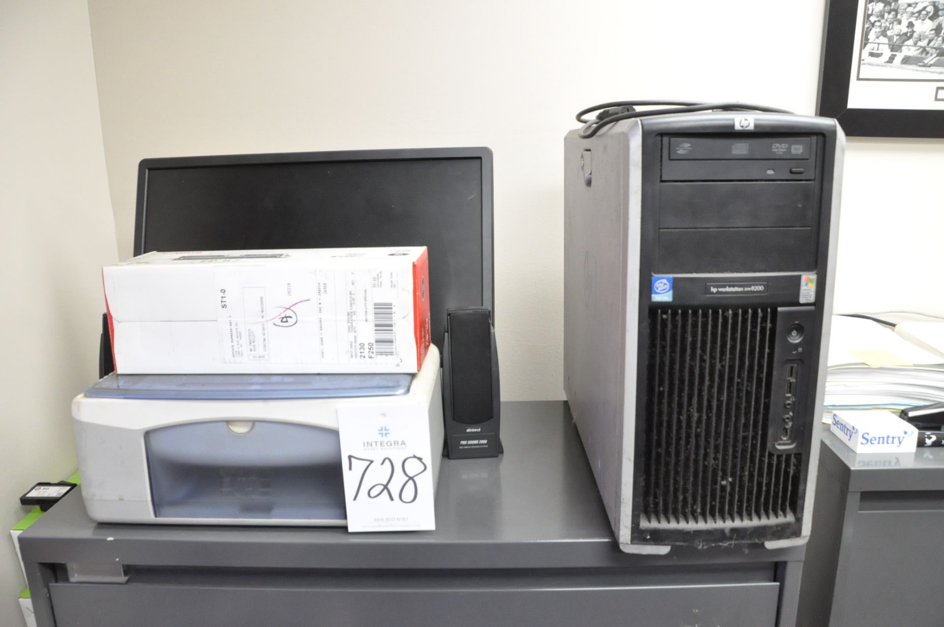 Lot-(1) HP Workstation PC with Monitor, Scanner and Toner Cartridge