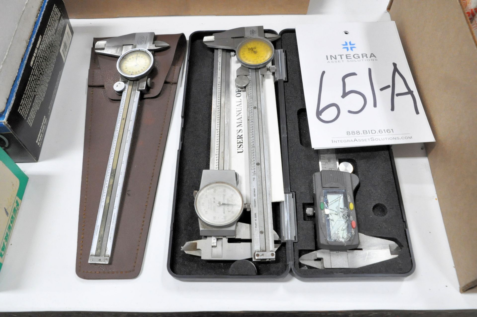 Lot (3) Dial Calipers and (1) Digital Caliper (Needs Repair)