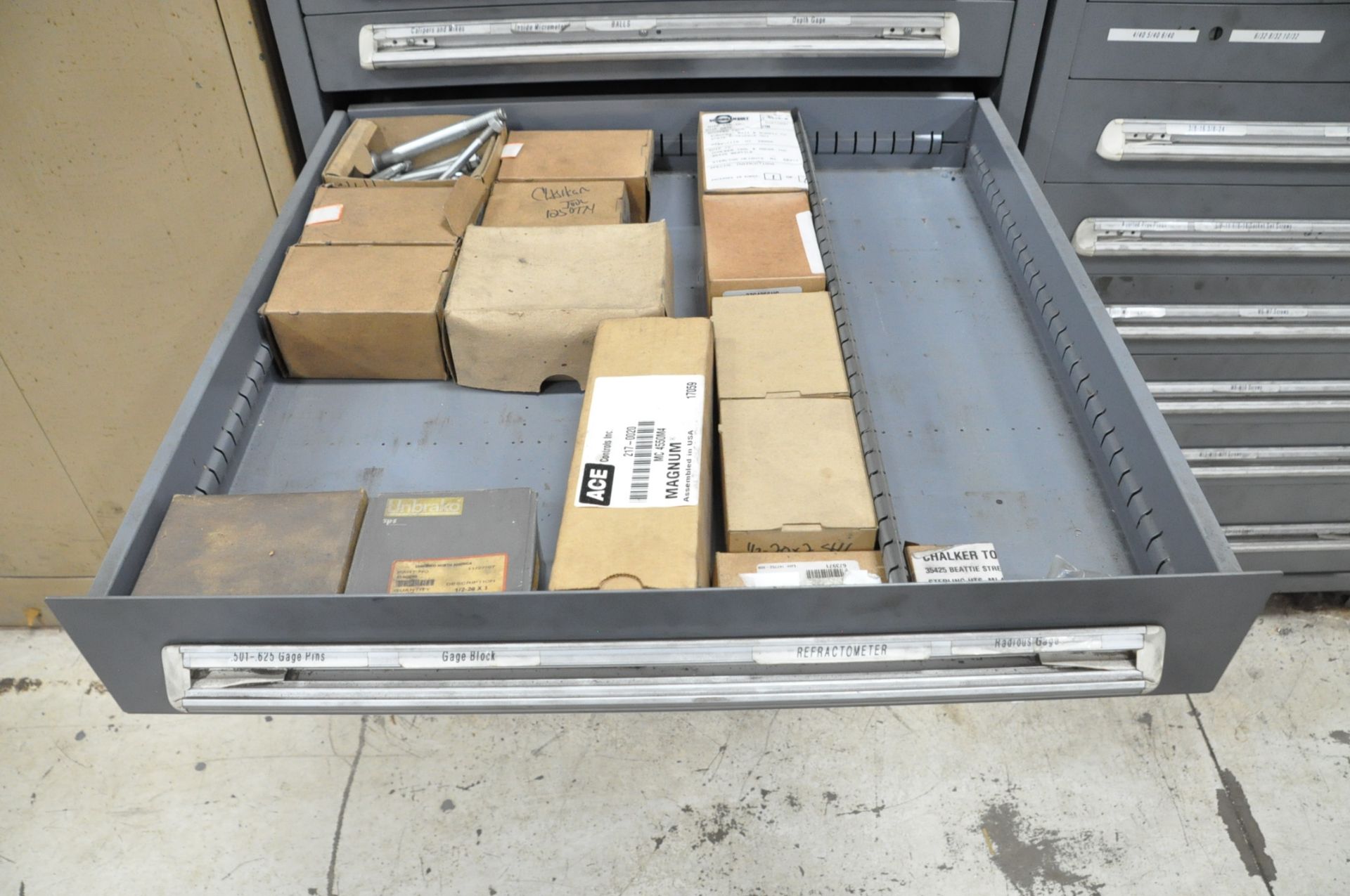 Stanley Vidmar 13-Drawer Tooling Cabinet with Misc. Hardware - Image 9 of 14