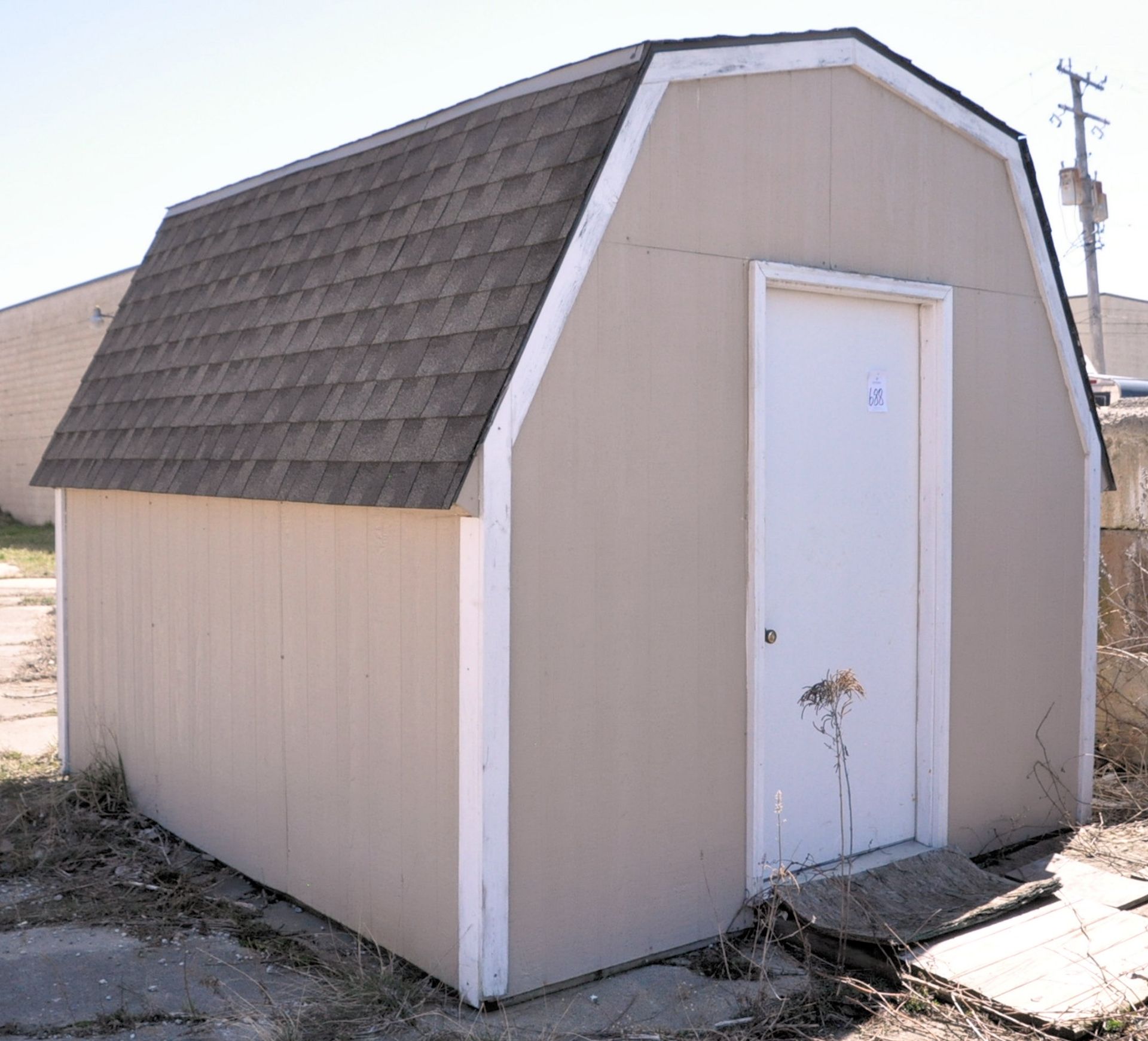 10' x 12' x 9 1/2'H Shed, (Contents Not Includes), (Outside)
