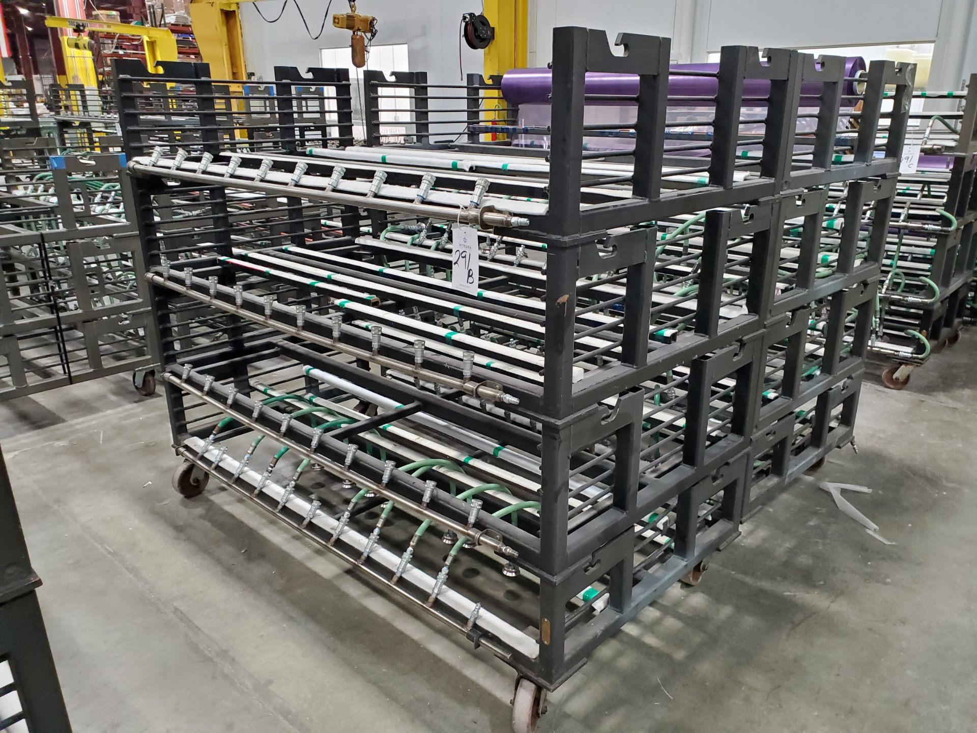 (2) 40" x 83" 4-Tier Vacuum Carts for Autoclaves