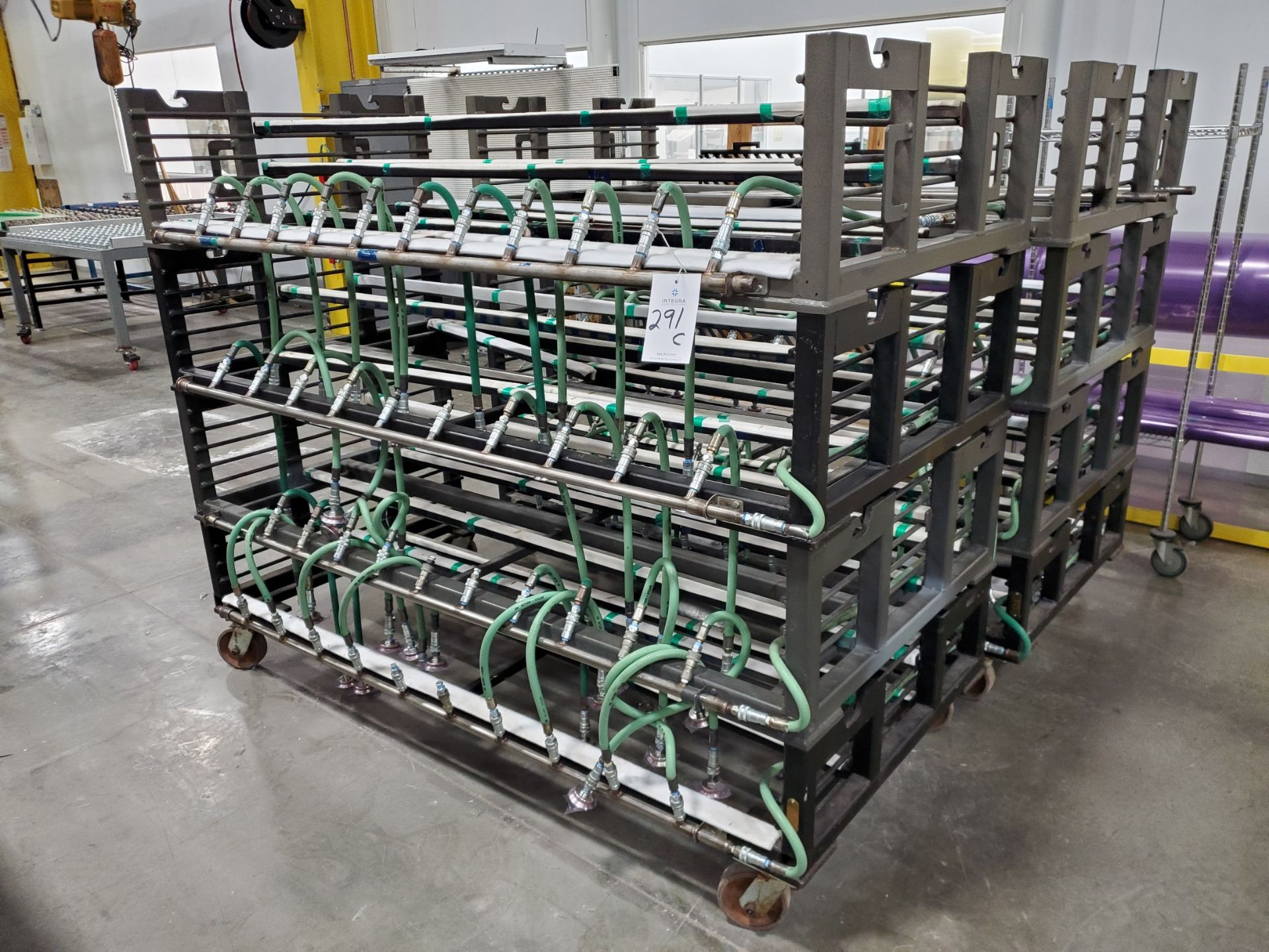(2) 40" x 83" 4-Tier Vacuum Carts for Autoclaves