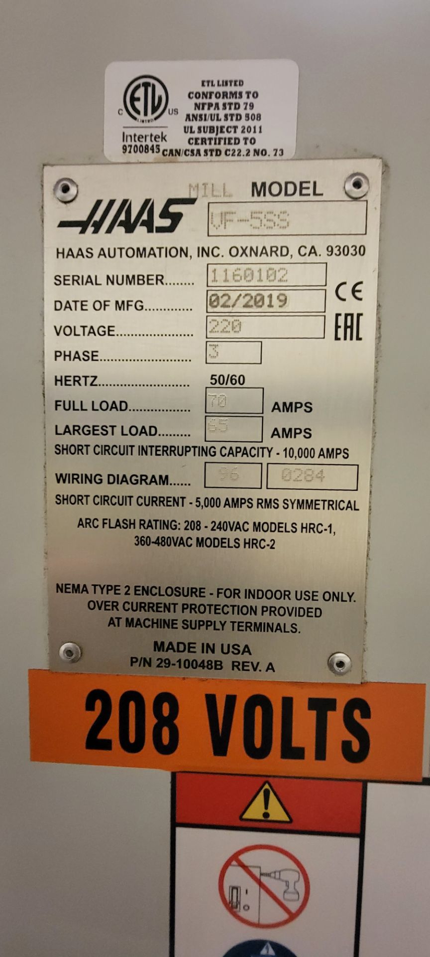 Haas VF-5SS CNC Vertical Maching Center - Image 24 of 24