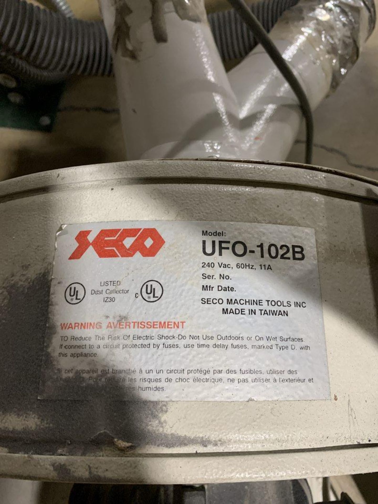 Seco UFO-102B 3 hp Dust Collector - Image 2 of 3