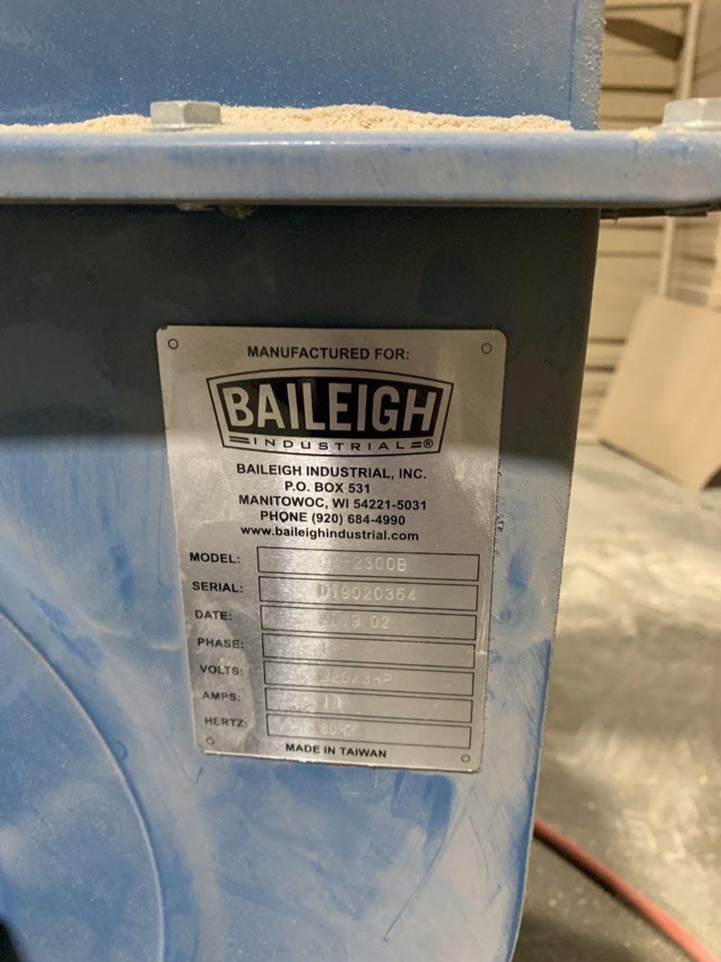 Baileigh Industrial DC-2300B 3hp Dust Collector, 2019 - Image 2 of 3