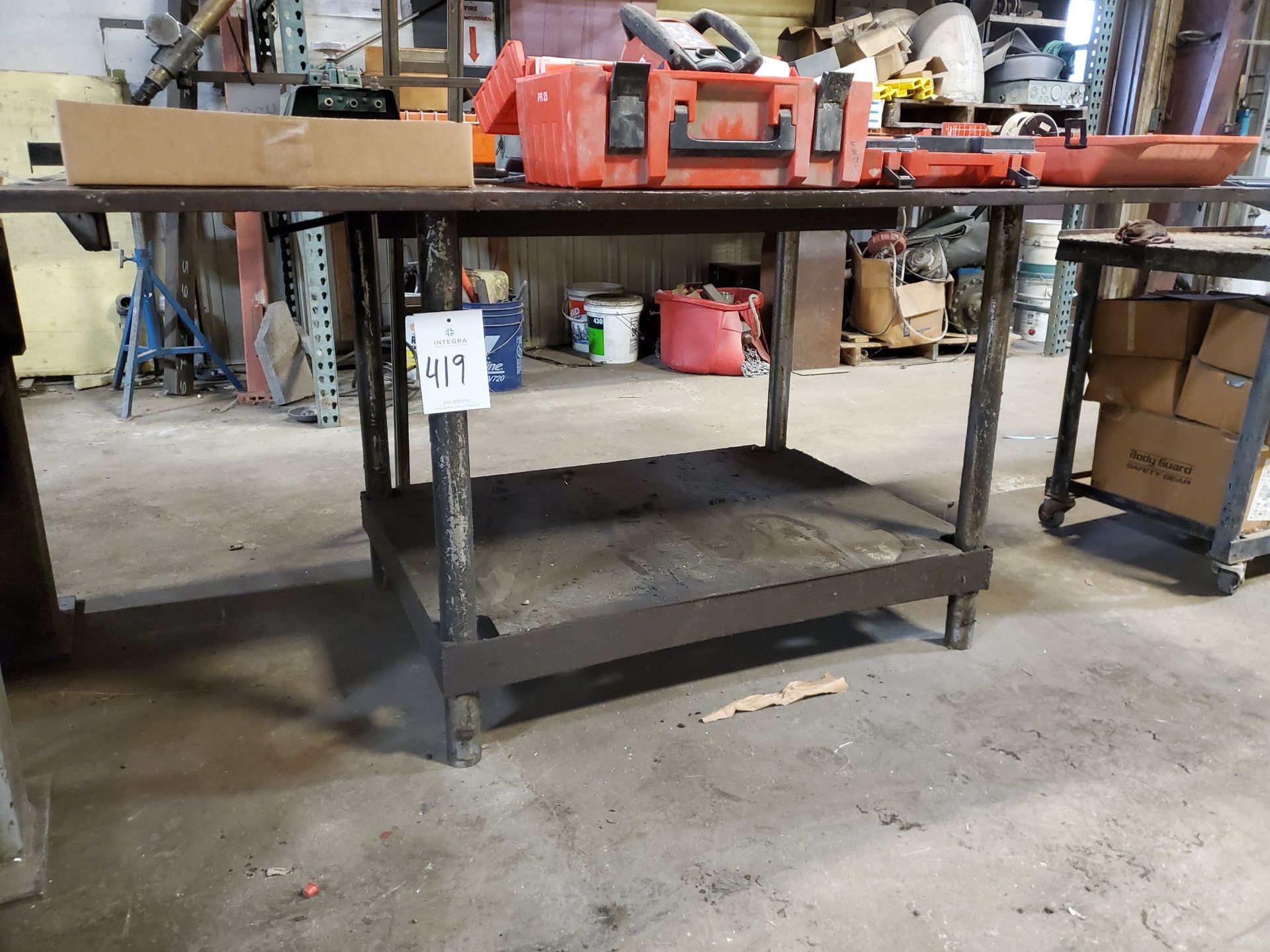 45" x 84" Steel Table w/ 1" Thick Top