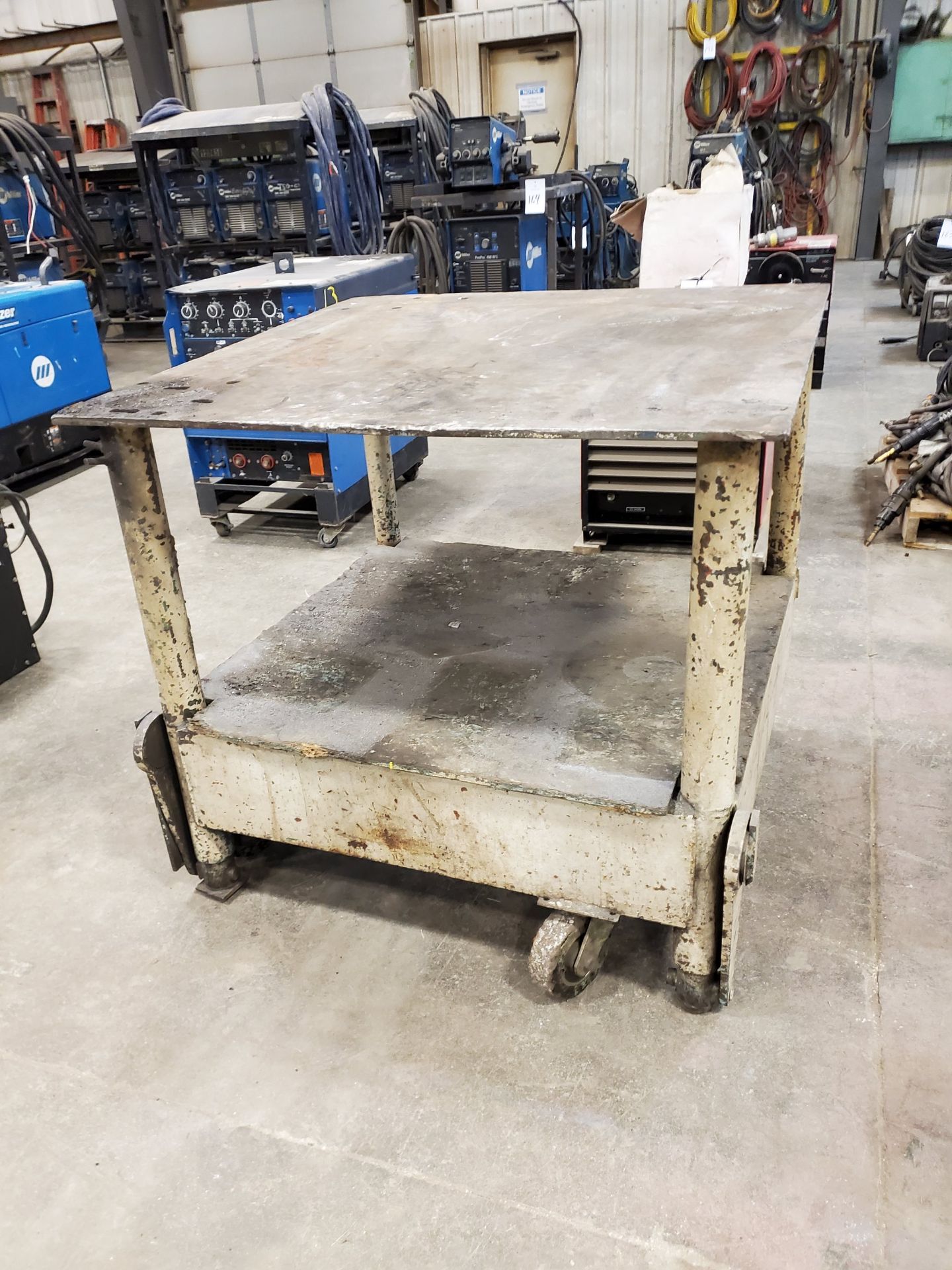 40" x 40" Steel Table w/ 1/2" Thick Top
