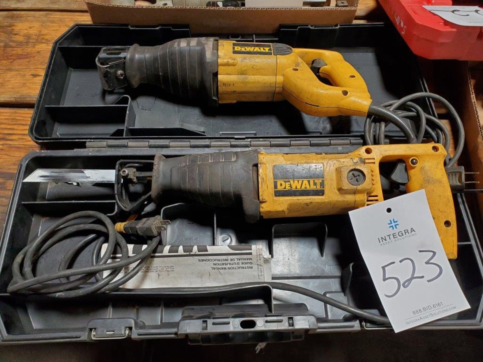 (2) Assorted DeWalt Electric Sawzall