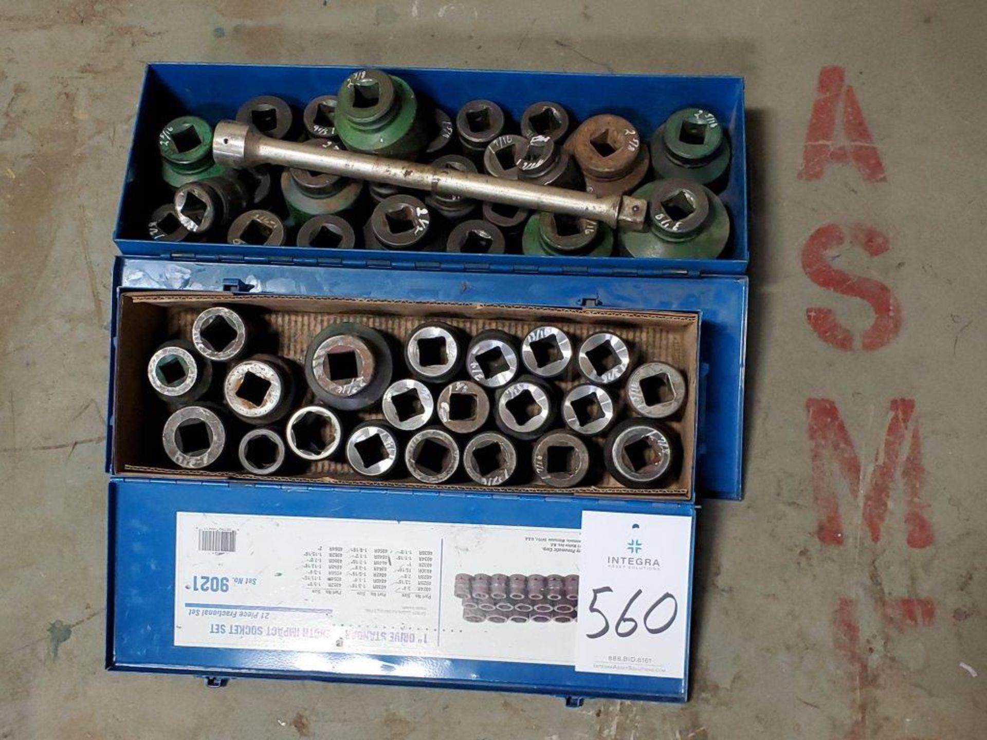 Lot of Assorted 1" Drive Impact Sockets