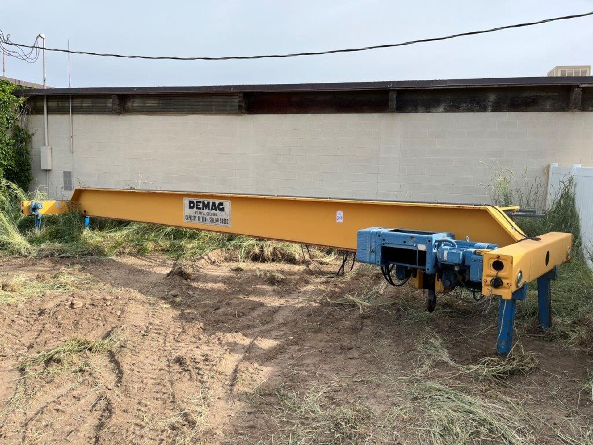 Demag 10-Ton Single Girder Top Riding Crane Bridge, 40'