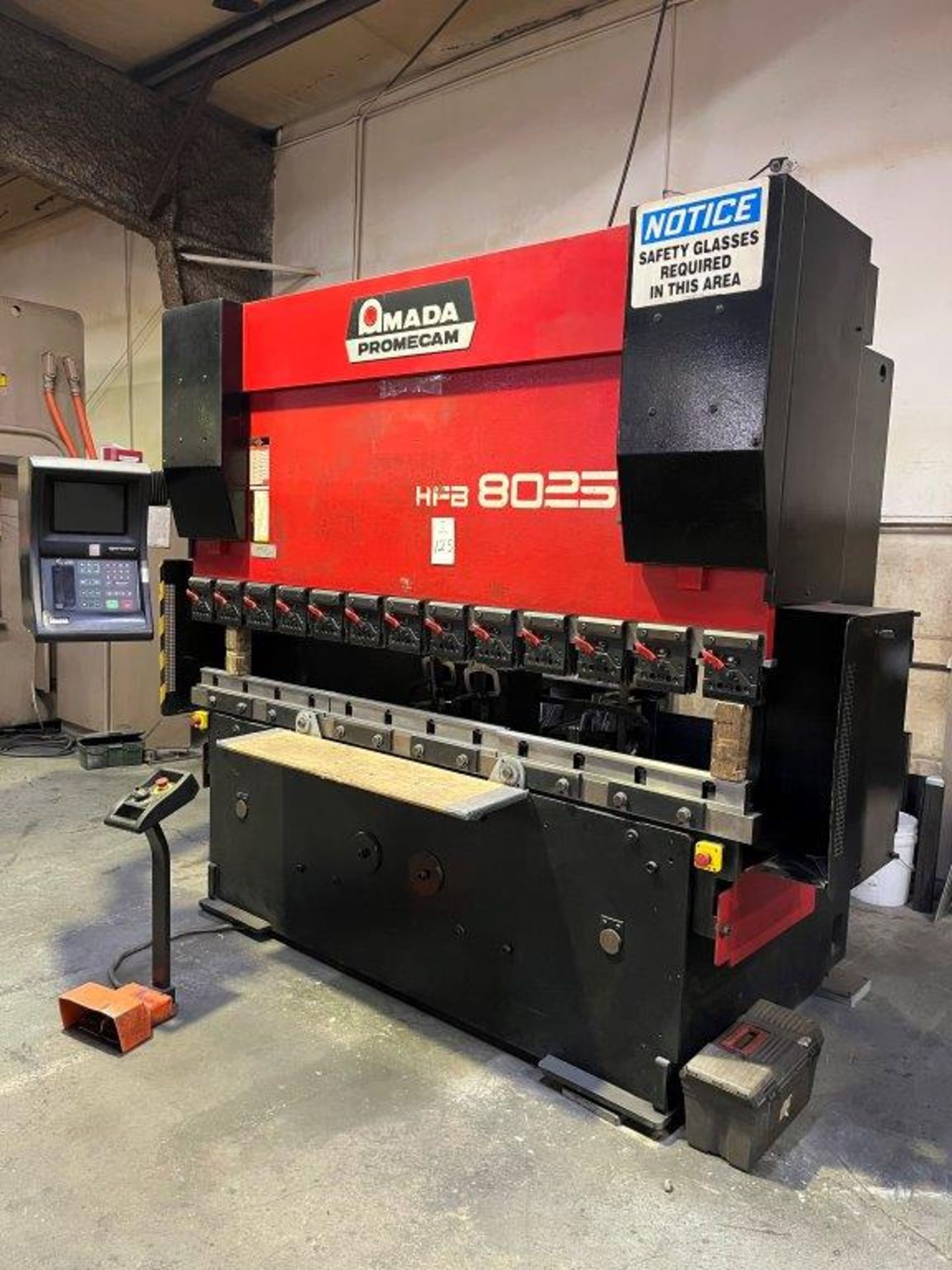 Amada HFB-8025 88-Ton x 8' 7-Axis CNC Hydraulic Press Brake, S/N HFBO-8025-R980945, 1998