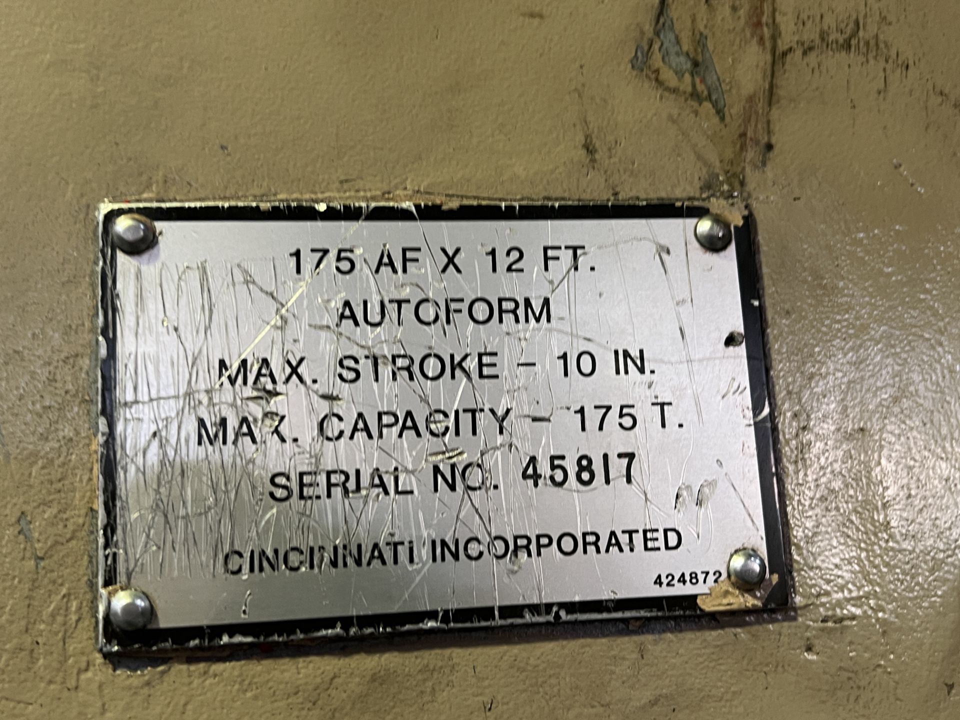 Cincinnati Autoform 175-Ton x 14' 2-Axis Hydraulic CNC Press Brake, Model 175AFx12FT, S/N 45817 - Image 21 of 21