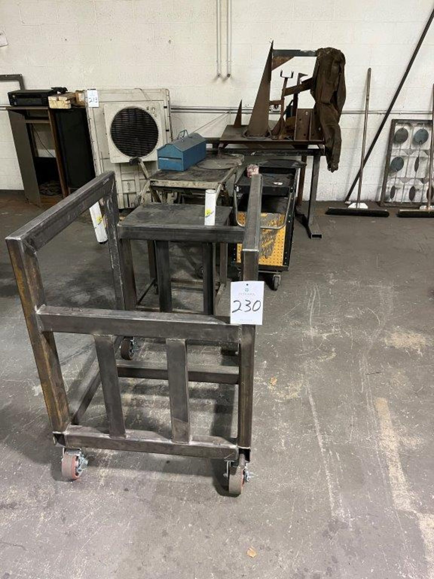 Lot of Assorted Steel Carts, Stands, Saw Horses and Misc.