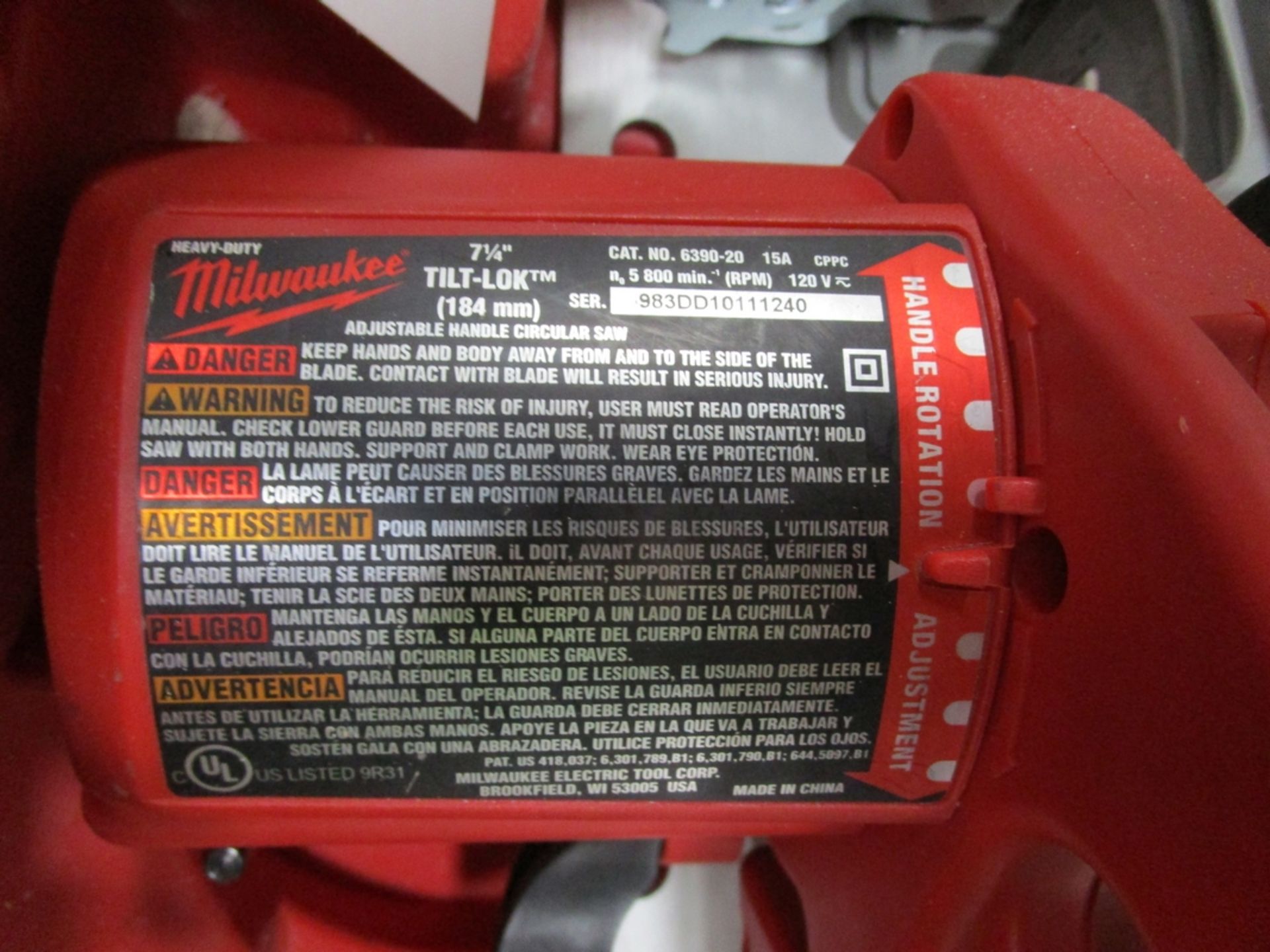 Milwaukee 6390-20 Circular Saw - Image 2 of 2