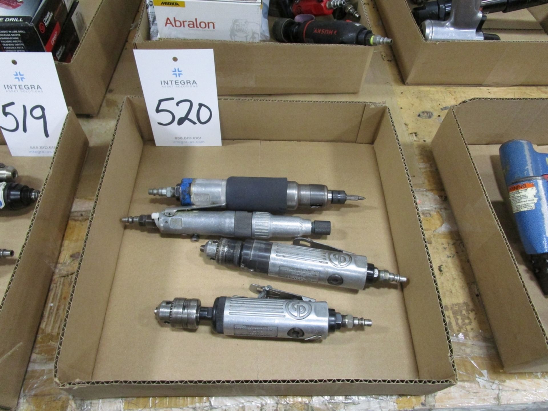 (4) Chicago Pneumatic Straight Inline Drill