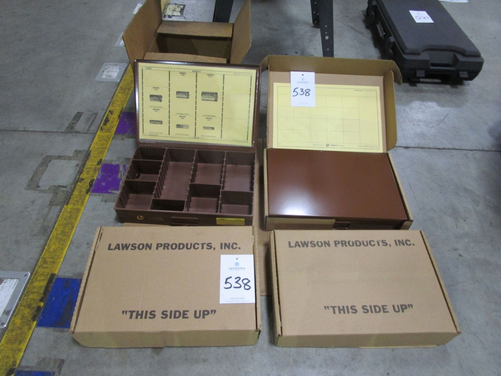 (4) Lawson Products Metal Storage Drawers