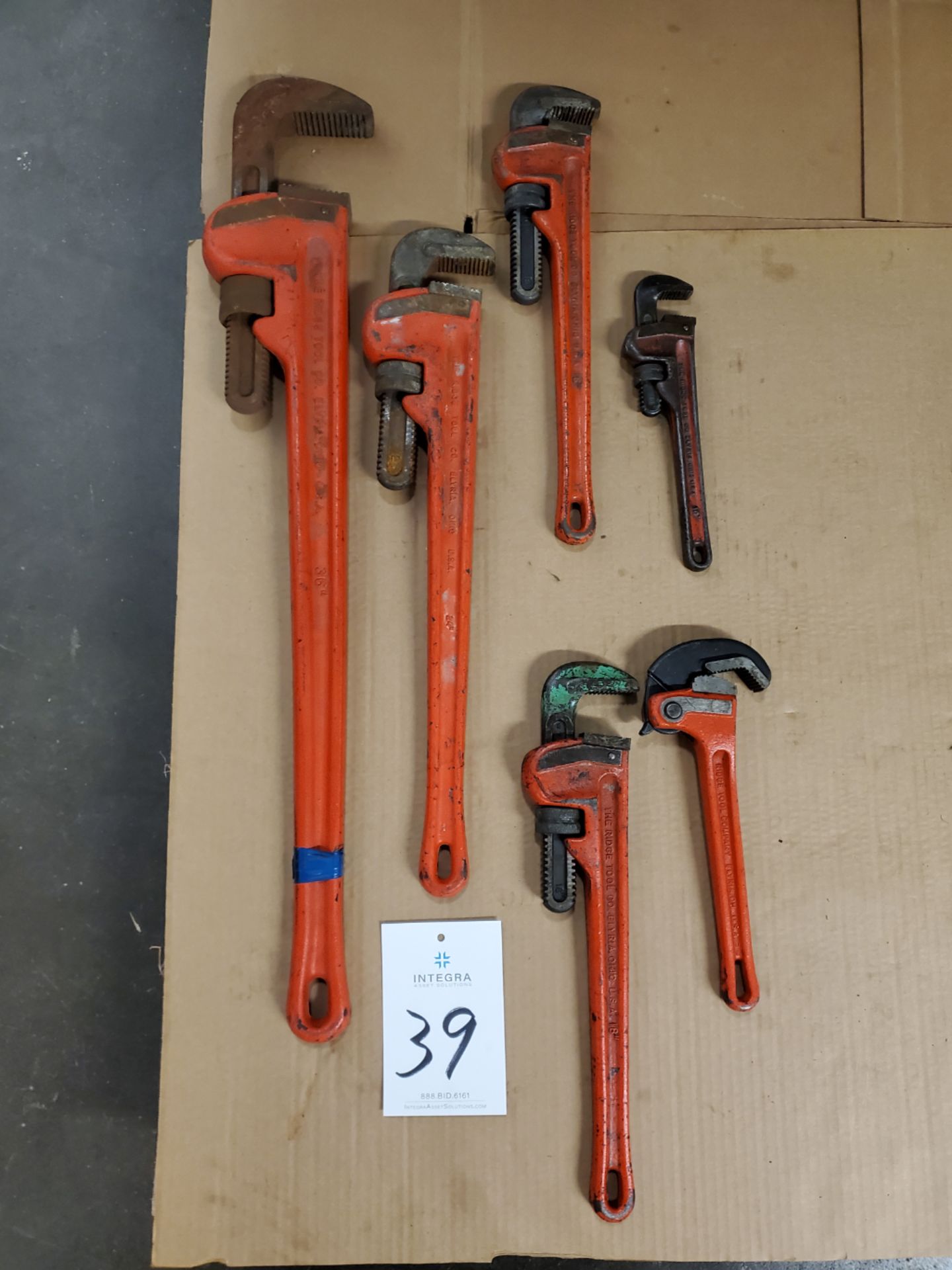 (6) Assorted Ridgid Pipe Wrenches