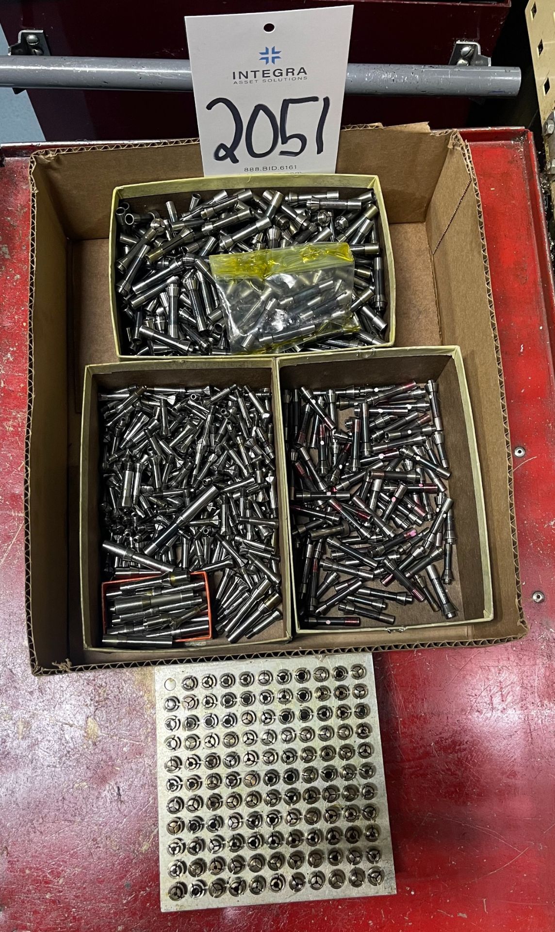 (2) Containers of Assorted Swiss Drill Collets, Extensions, and Extension Sleeves