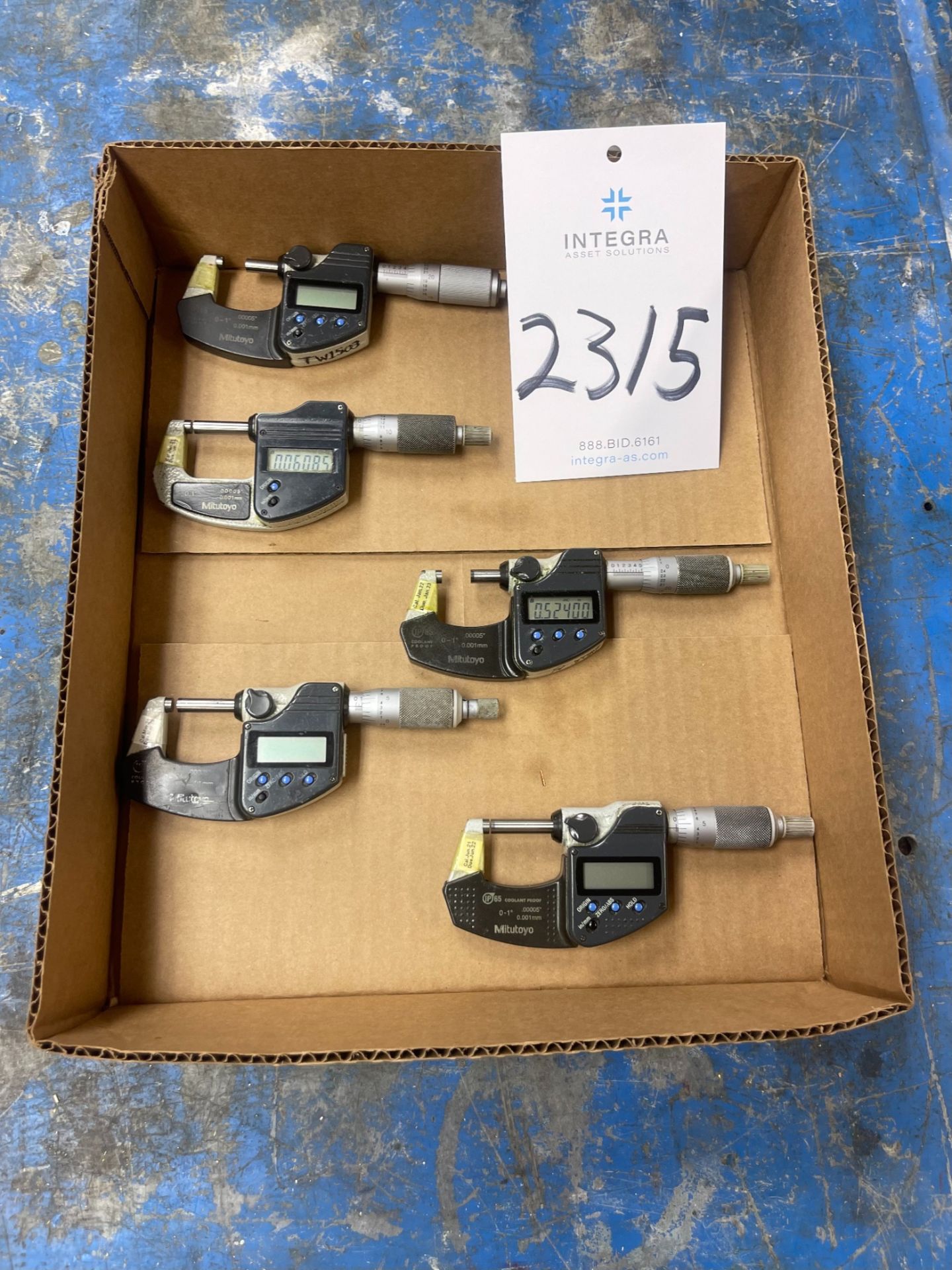 (5) Assorted Mitutoyo Digital Micrometers