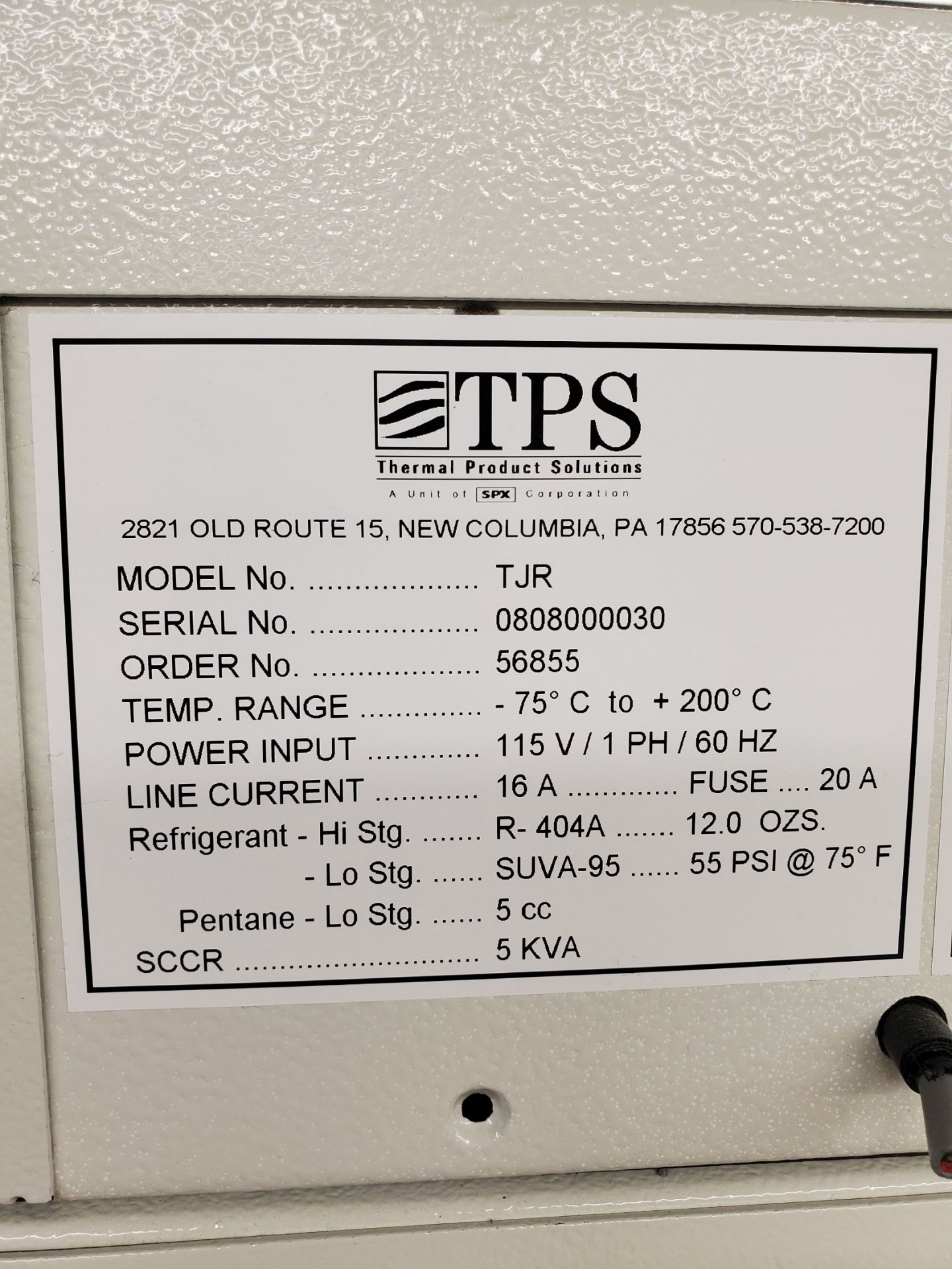 TPS/Tenney TJR Benchtop Temperature Test Chamber - Image 4 of 4