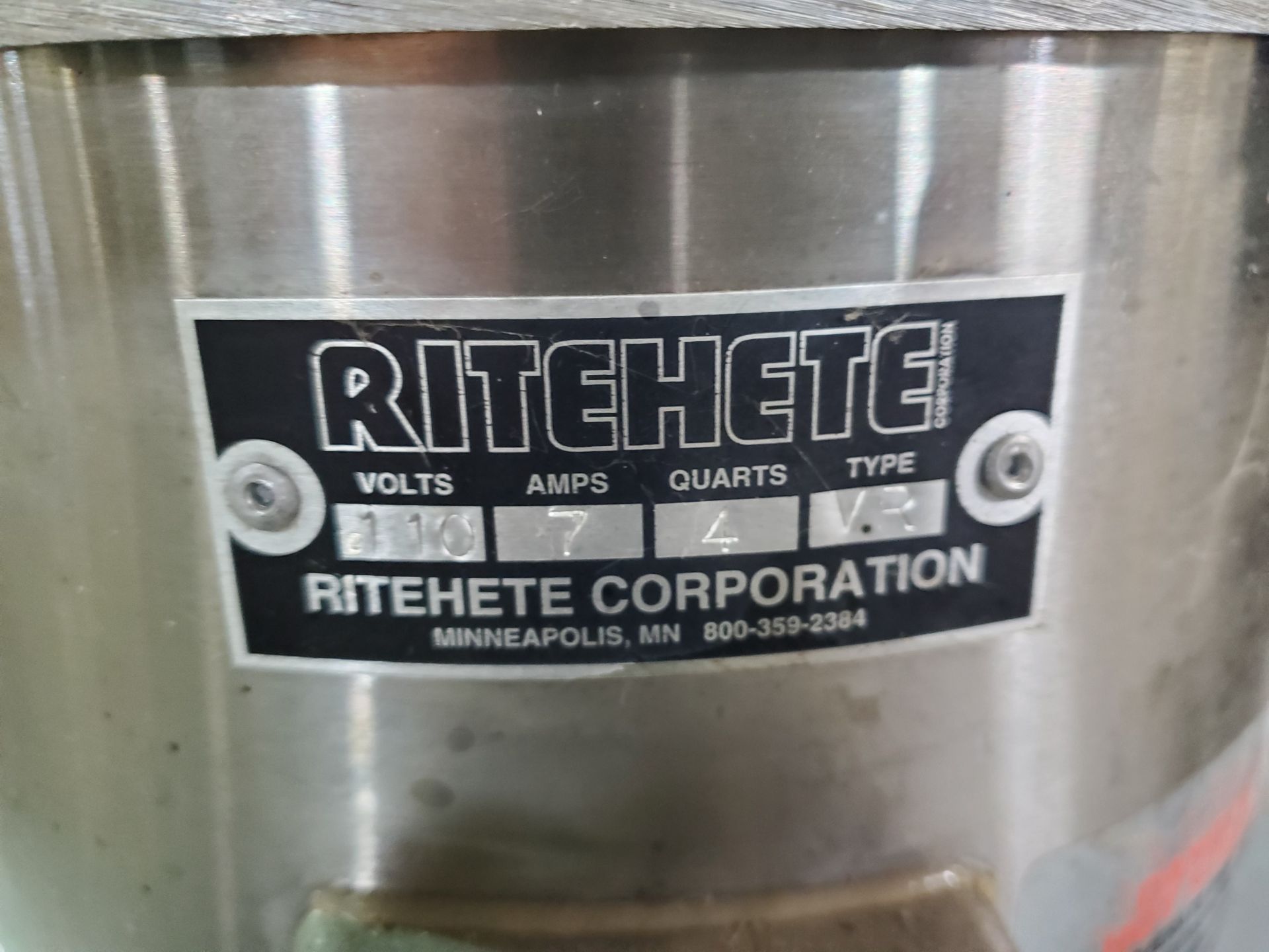 1-Gallon Ritehete VR Melting Pot, 110 Volt - Image 2 of 3