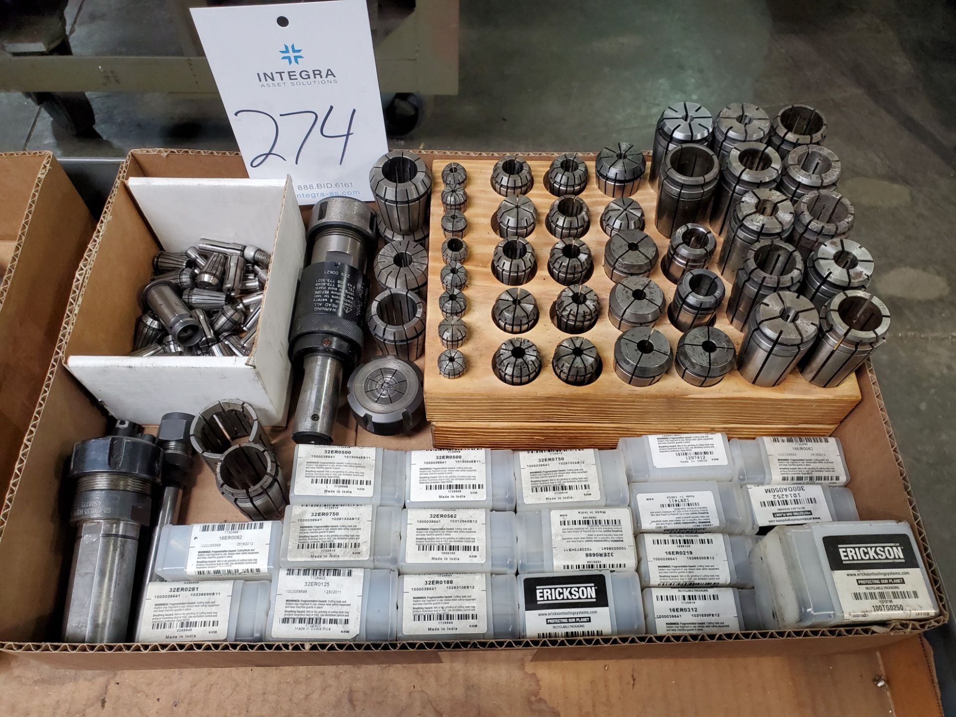 Lot of Assorted Collets & Collet Chucks
