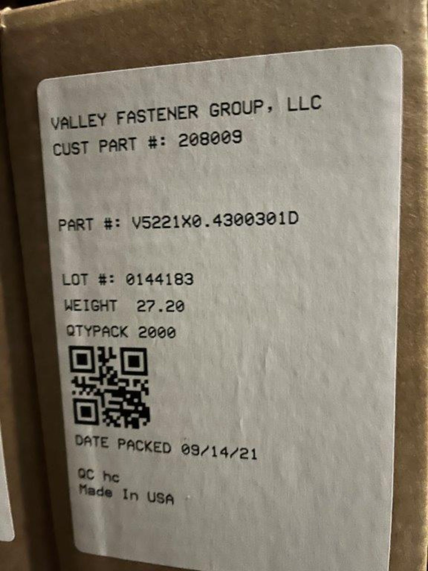 Approximately (15) Pallets of Assorted Valley Fastener Rivets - Image 5 of 6
