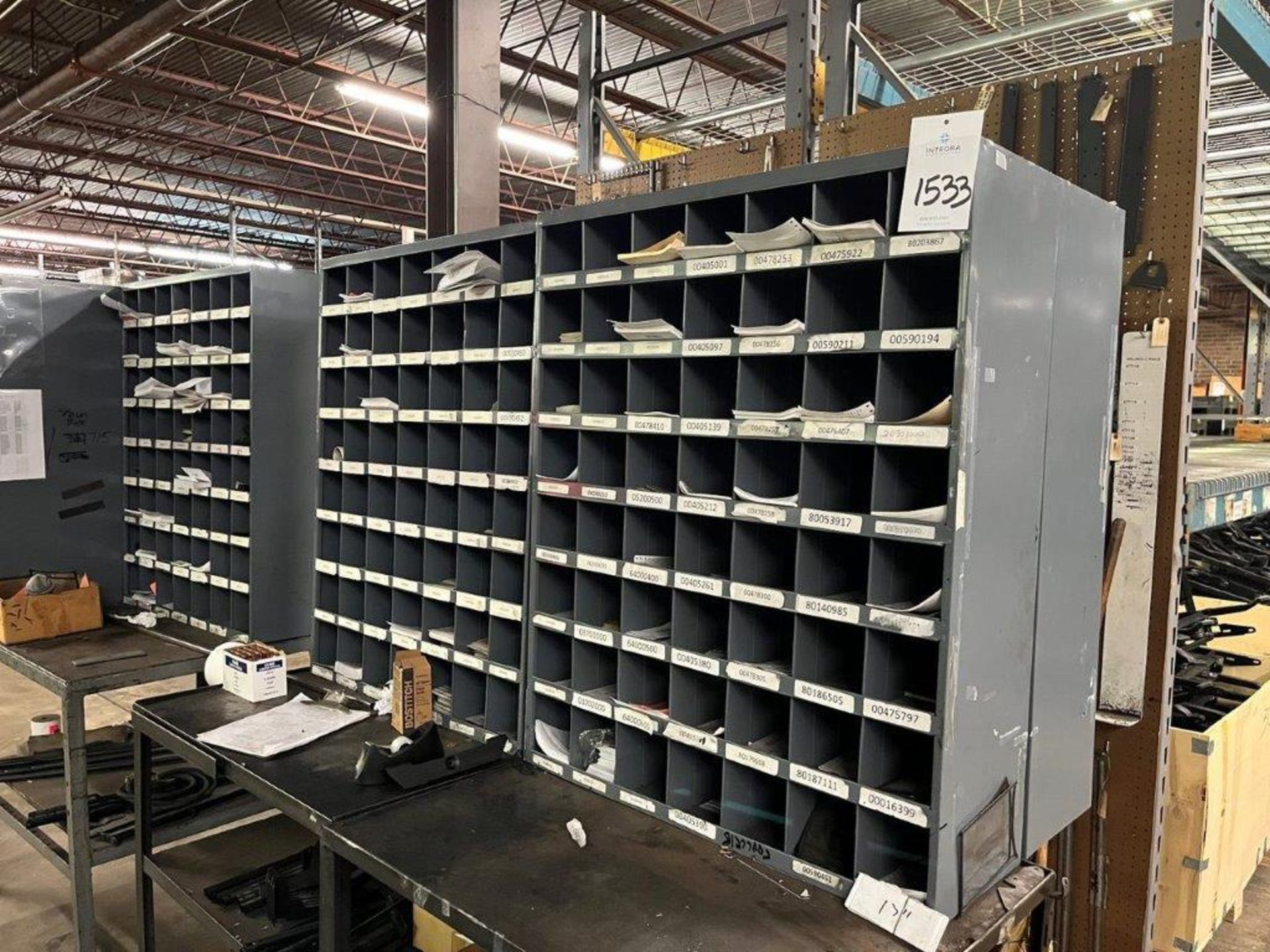 Lot of (5) 56-Compartment Parts Bins