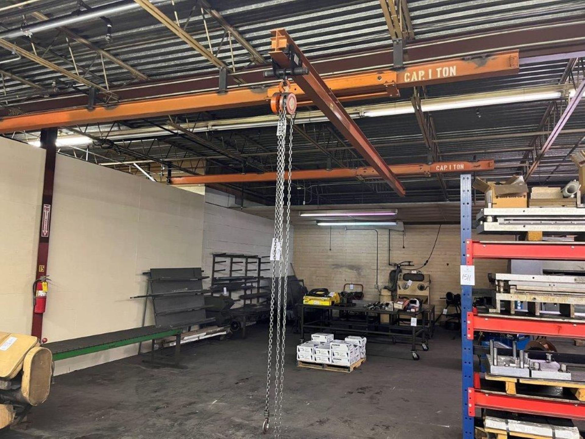 1-Ton x 18' Span Bridge Crane