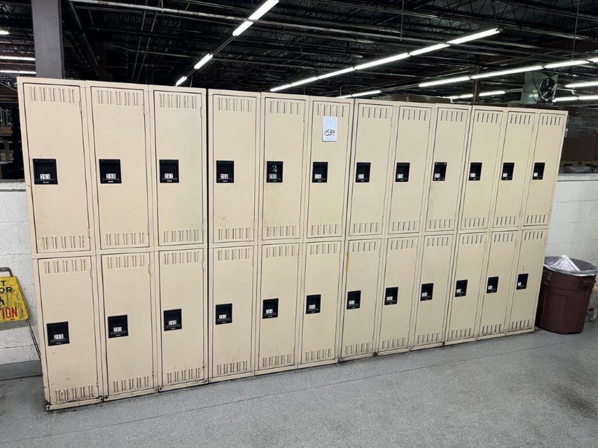 (4) Sections of Tennsco 6-Compartment Lockers