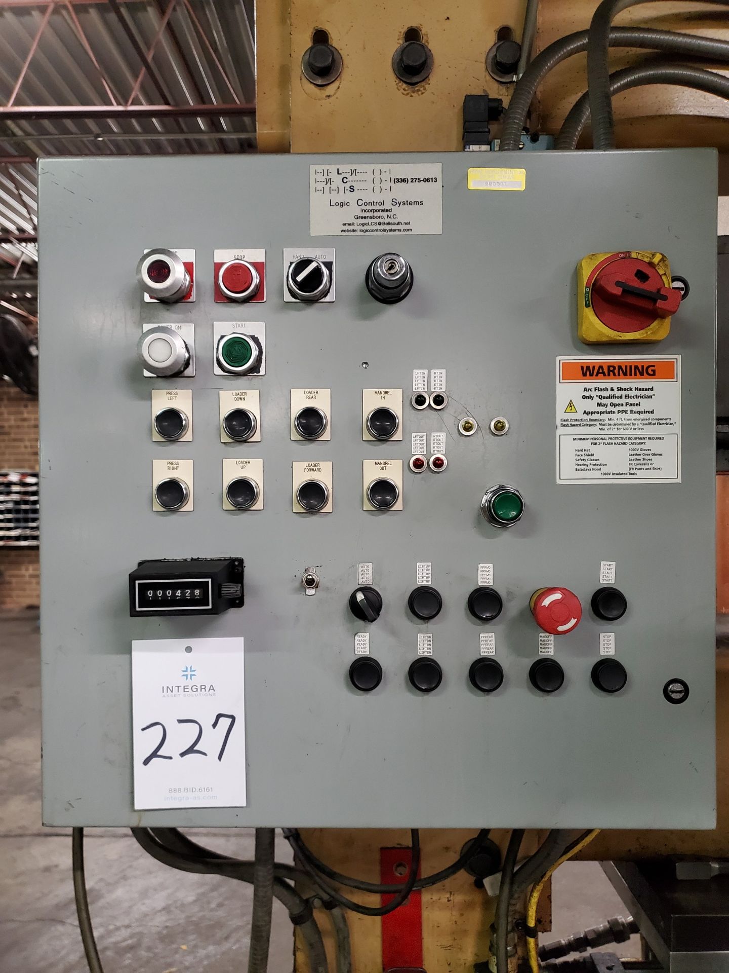 Logic Control Systems, 8' x 16" Bed Hydraulic/Mechanical Press - Image 5 of 6