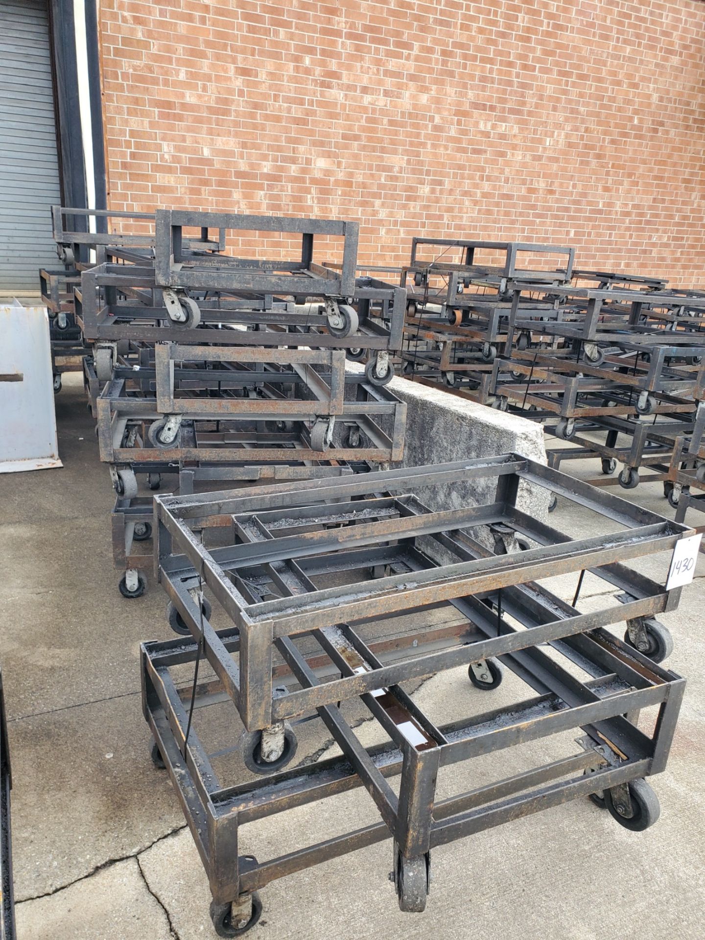 (20) Steel Fabricated Bin Carts, 26" x 48"