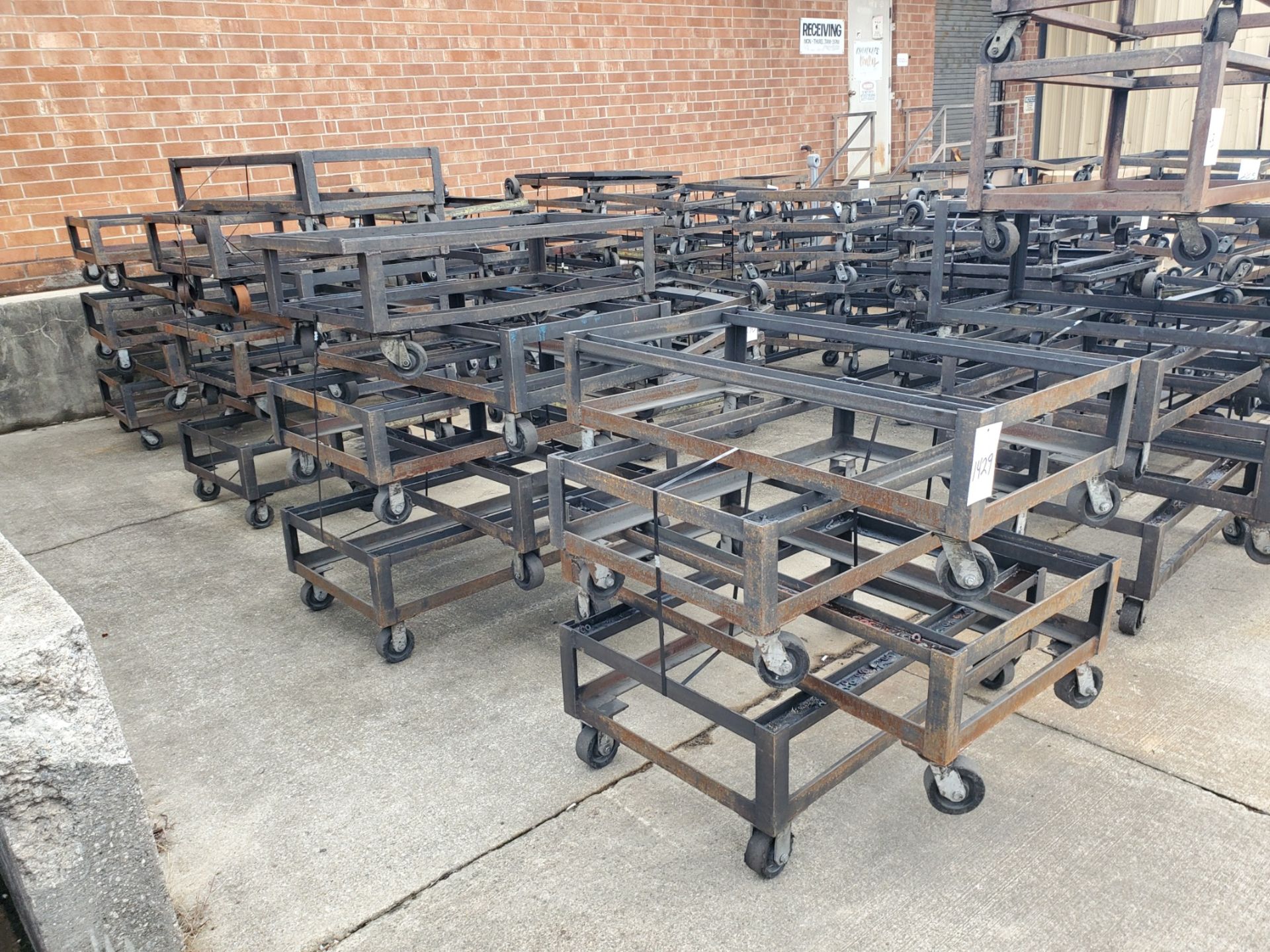 (20) Steel Fabricated Bin Carts, 26" x 48"