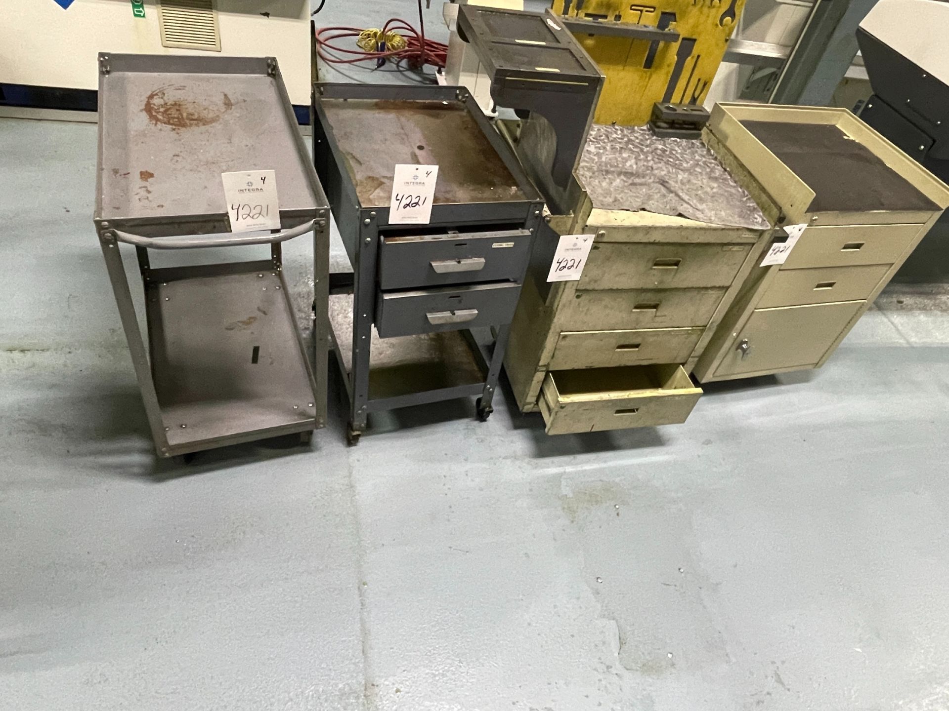 (4) Assorted Tooling Cabinets and Carts