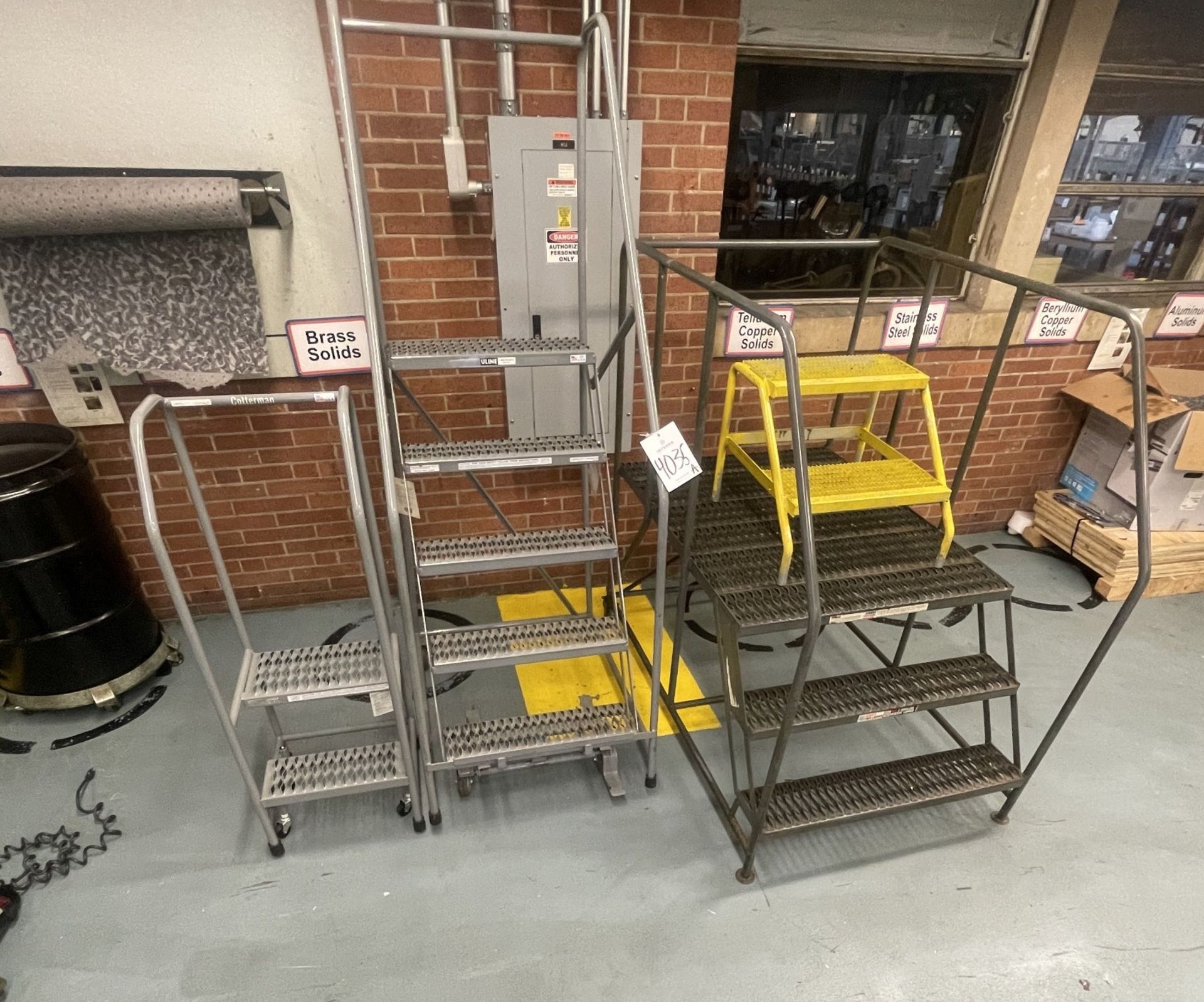 Lot of (4) Assorted Steel Platform Step Stools