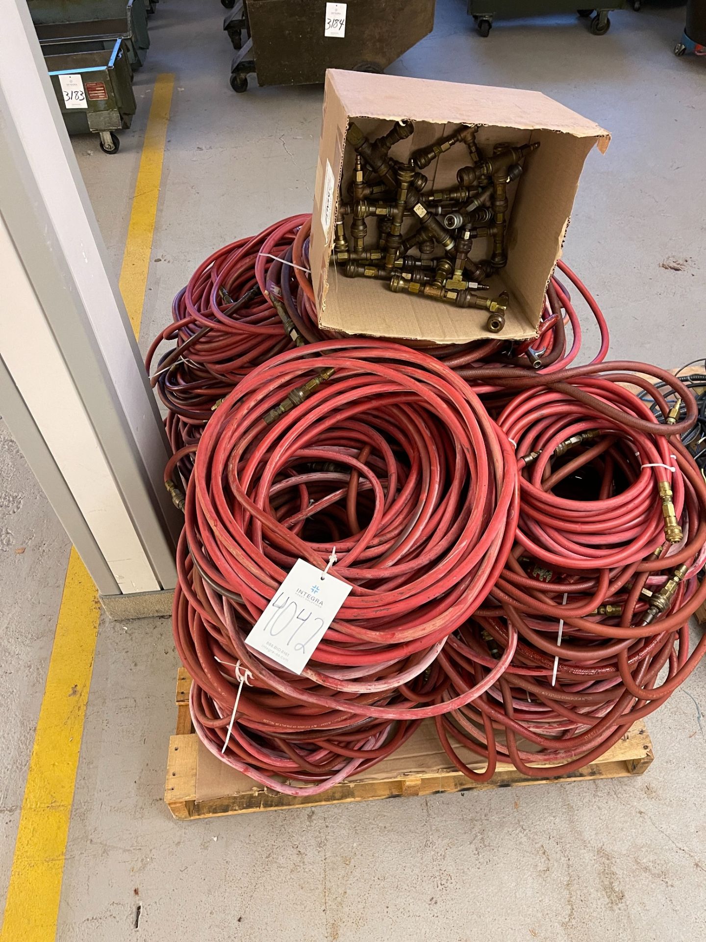 Lot of Assorted 1/2" Air Hoses and Fittings
