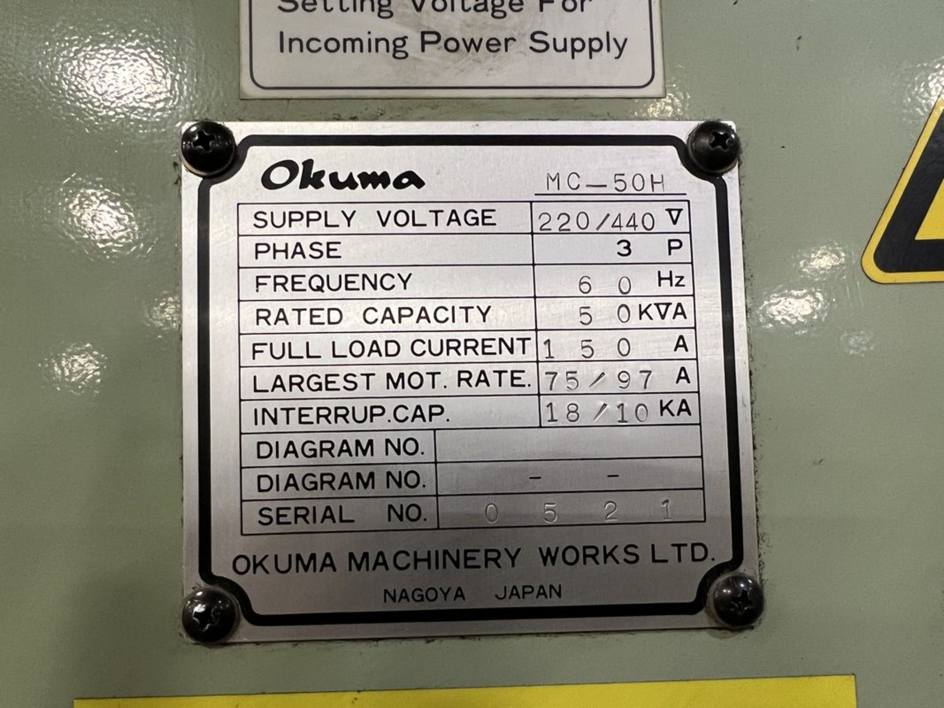 Okuma MC-50H CNC Horizontal Machining Center, S/N 6310-0521, 1988 - Image 18 of 21