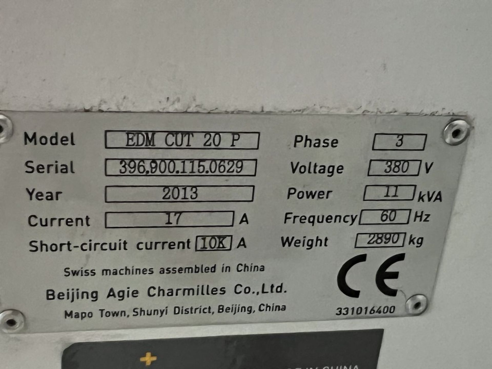 Agie Charmilles CUT 20 P CNC Wire EDM, S/N 396.900.115.0629, 2013 - Image 18 of 18