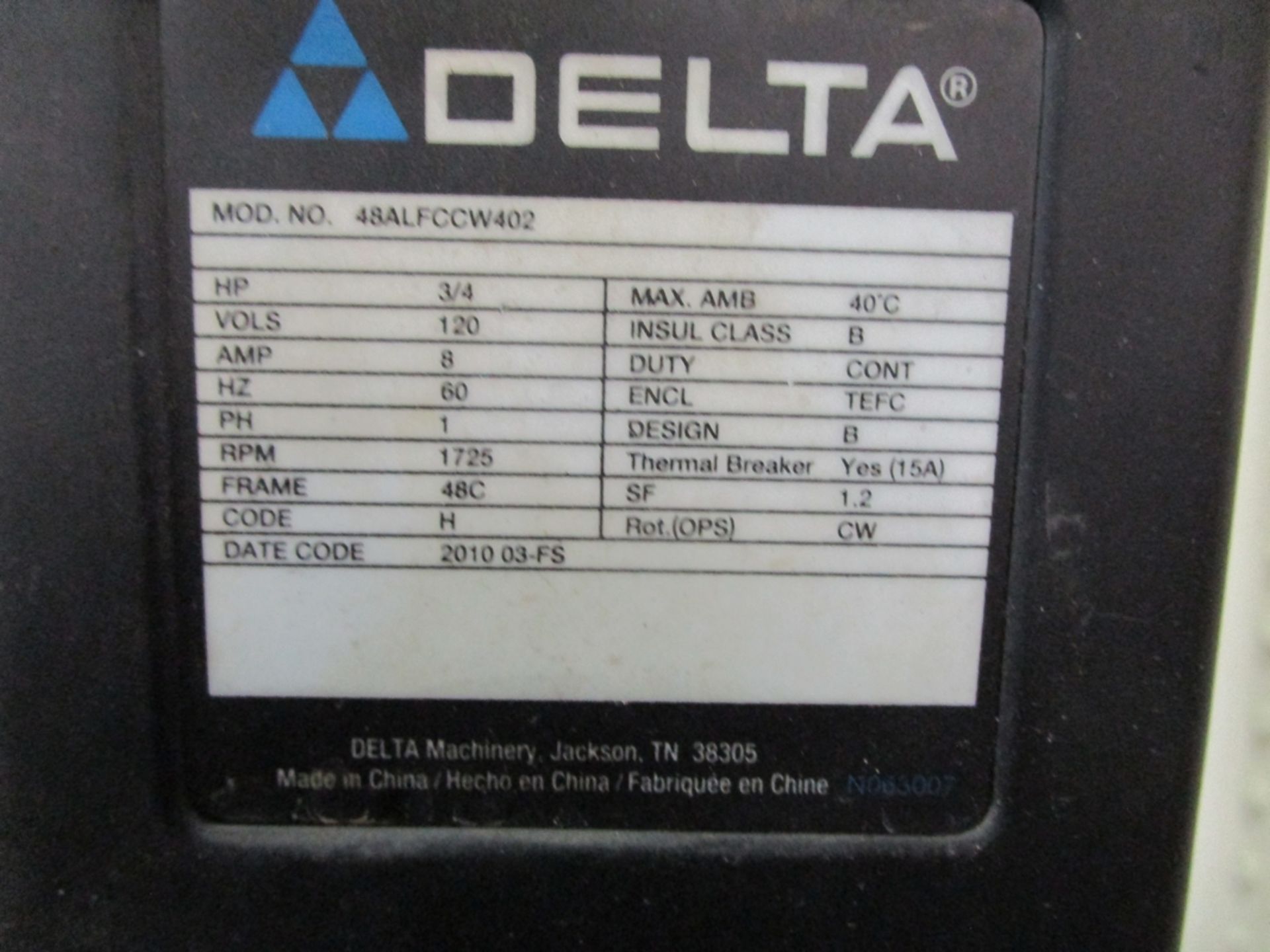 Delta 18-900L 18"Laser Drill Press, S/N 003112, 2011 - Image 2 of 6