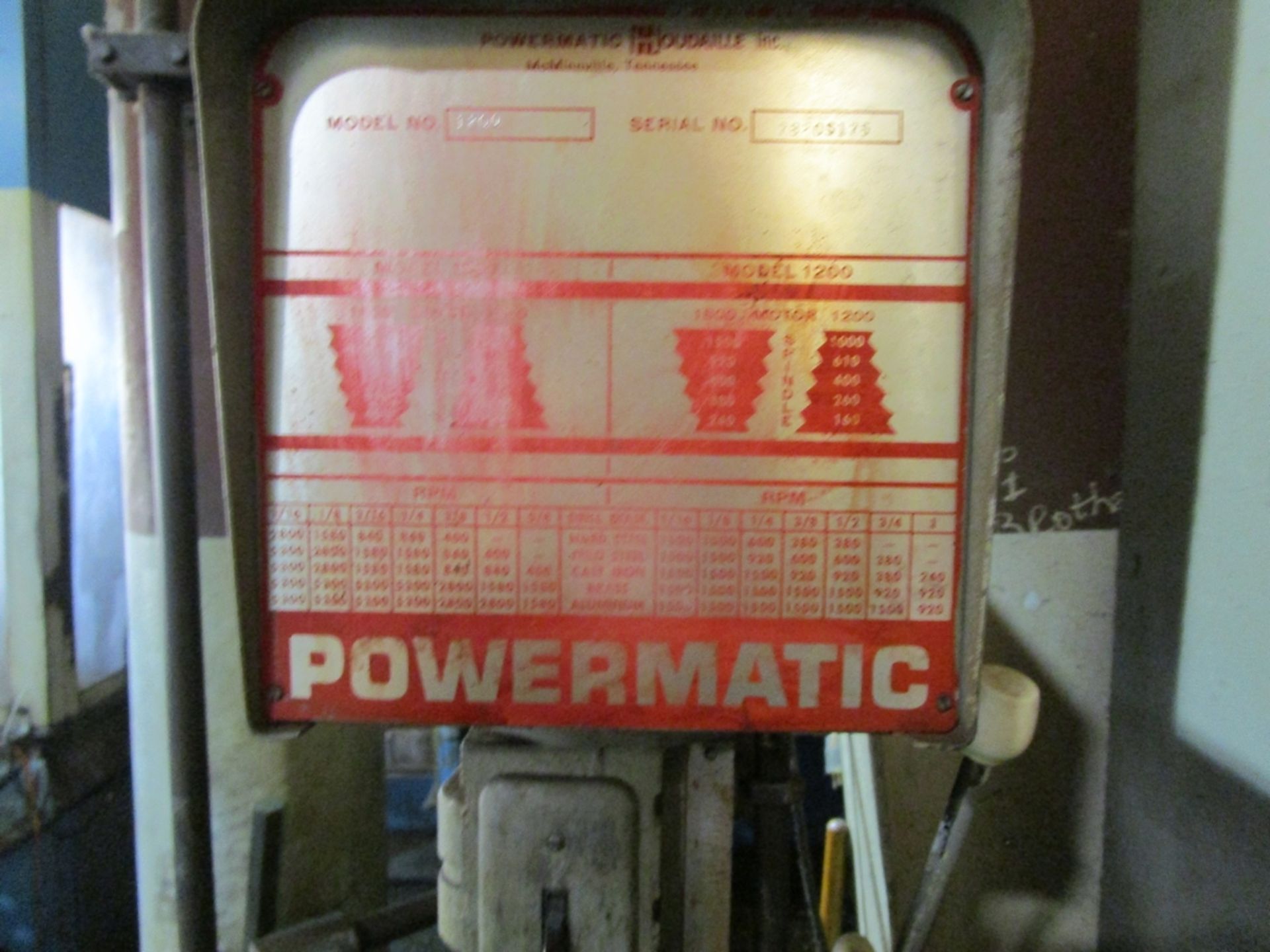 Powermatic 1200 20"Drill Press - Image 2 of 2