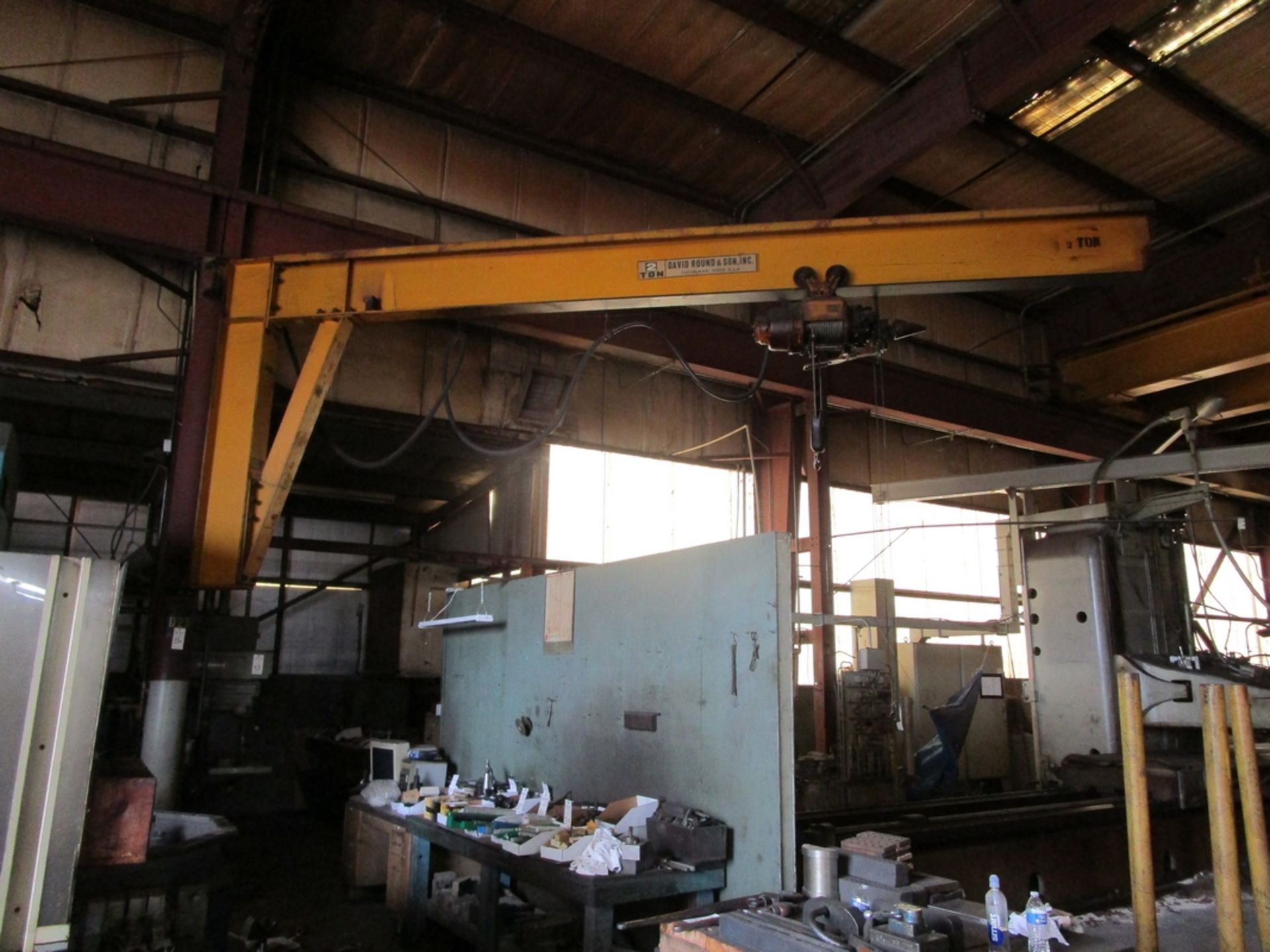 David Round & Son 2-Ton Beam Mounted Jib Crane