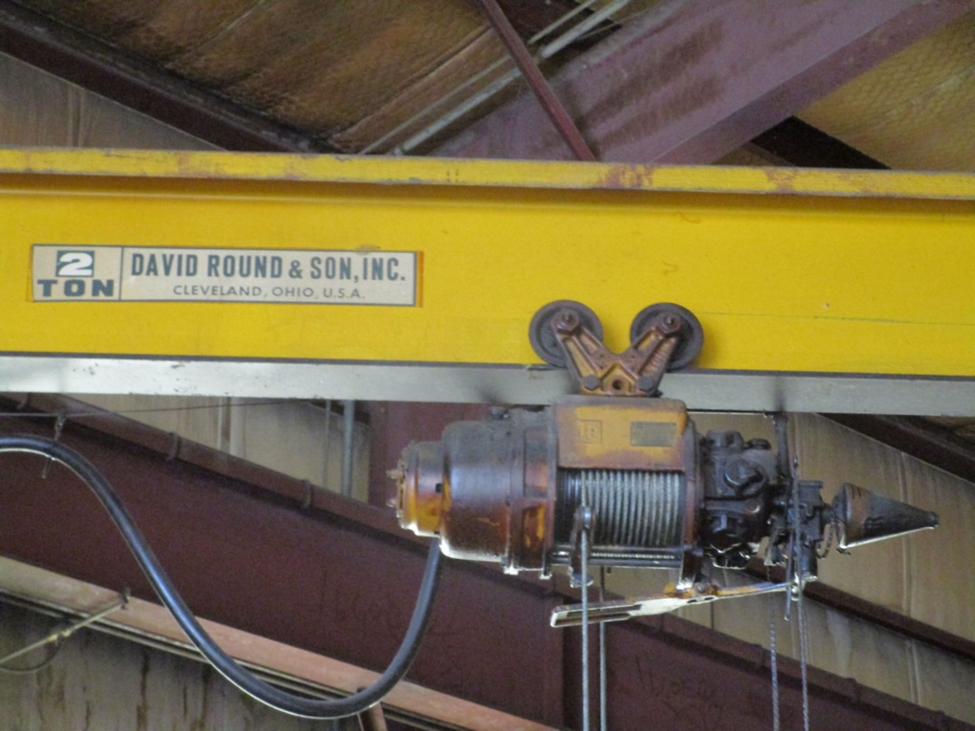 David Round & Son 2-Ton Beam Mounted Jib Crane - Image 2 of 2