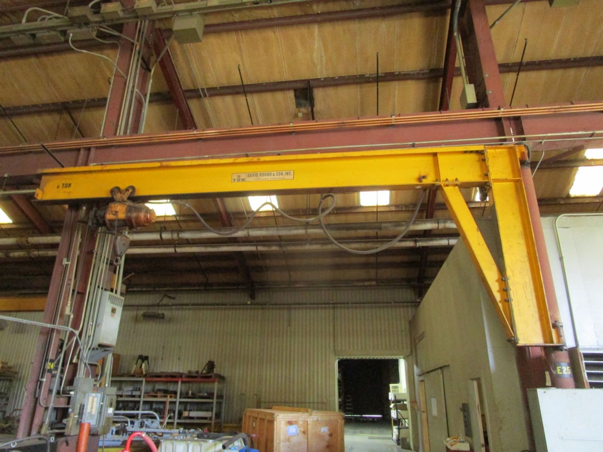 David Round & Son 2-Ton Beam Mounted Jib Crane