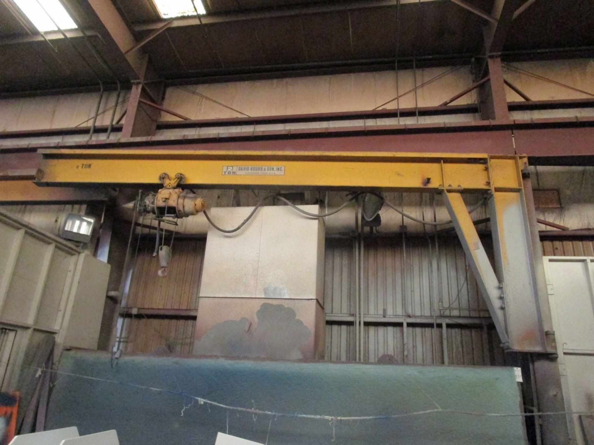 David Round & Son 2-Ton Beam Mounted Jib Crane