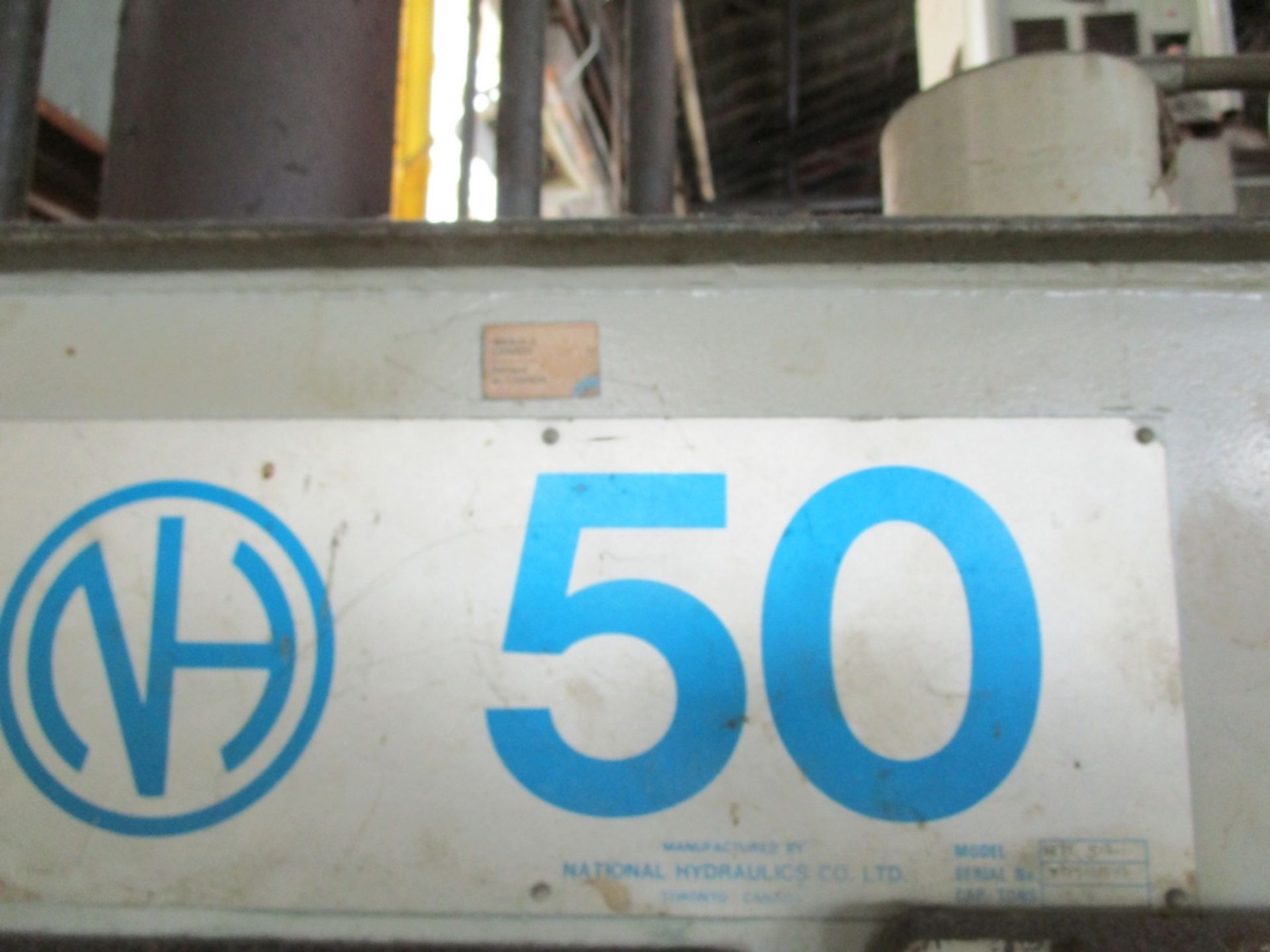 National Hydraulics NH-50 50-Ton H-Frame Press, S/N 791060 - Image 3 of 3