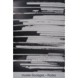 Pierre SOULAGES (After) Ink 1995 Original poster by the Soulages Museum in Rodez