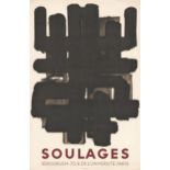 Pierre Soulages Berggruen Poster, 1958 Rare original vintage lithographic poster