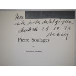 Pierre SOULAGES Rare autograph dedication in ink Dated 1973